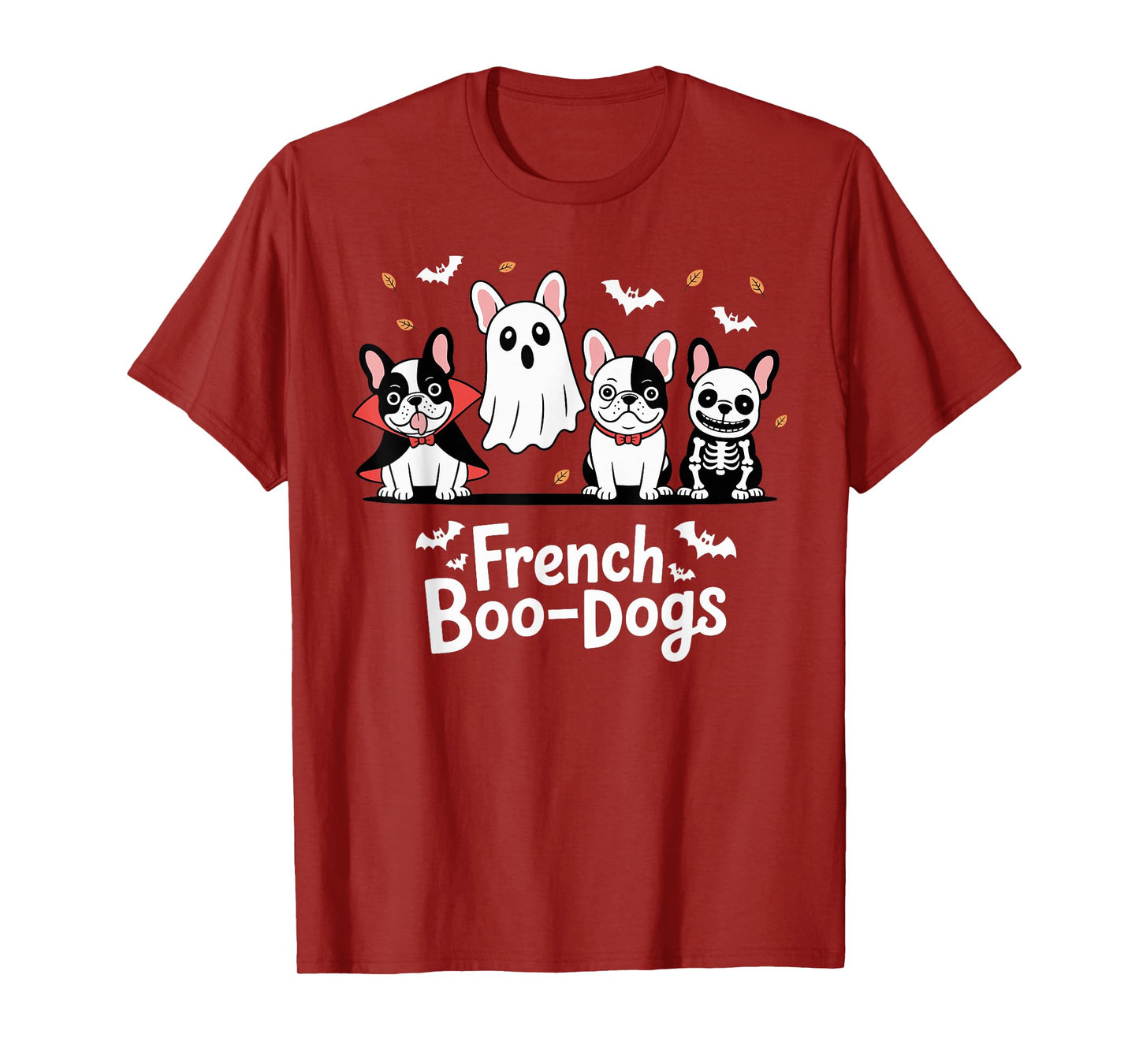 Fall French Bulldog Halloween French Boo Dogs Funny Pun T-Shirt