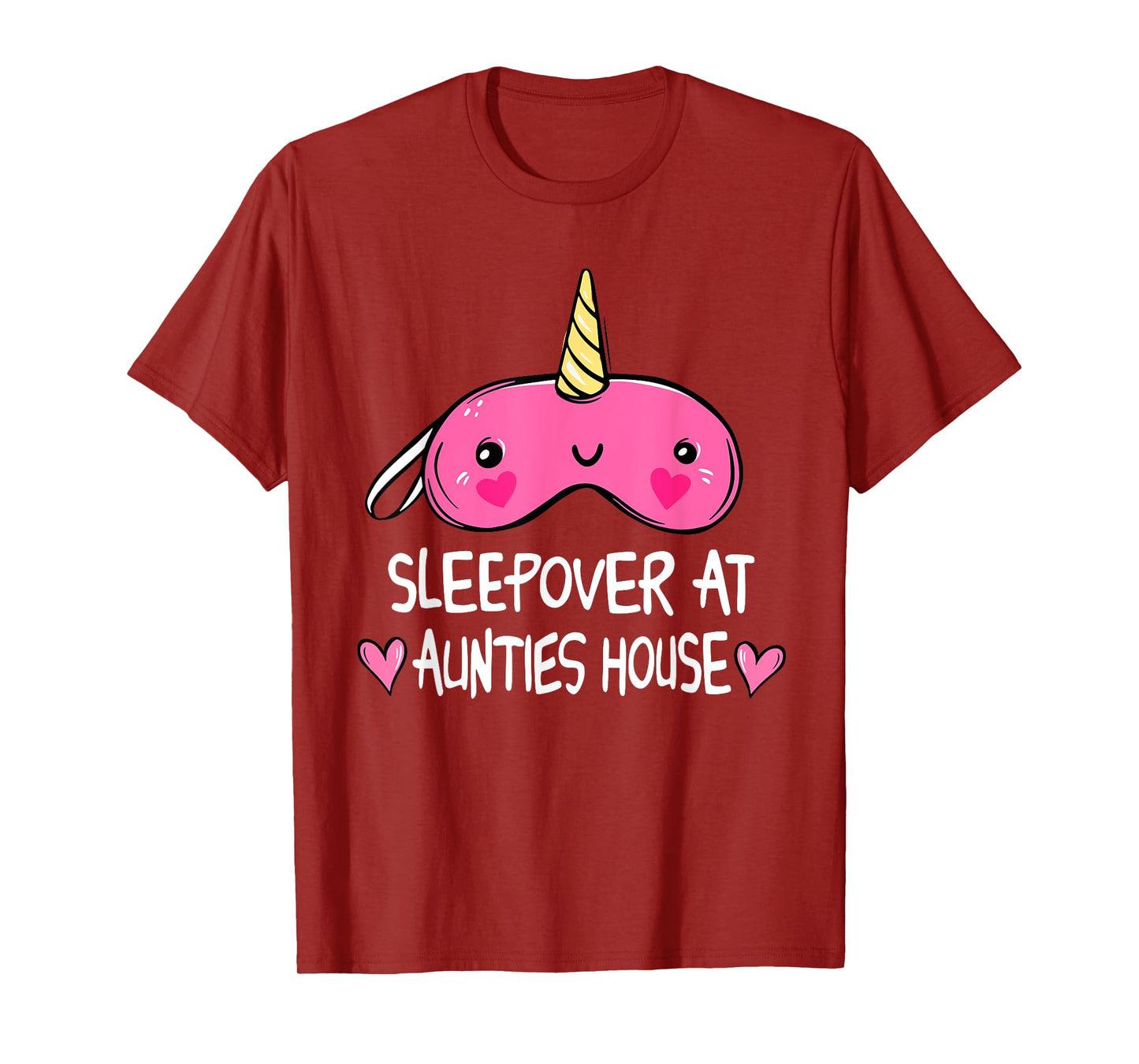 Sleepover At Aunties House Unicorn Sleep Mask T-Shirt