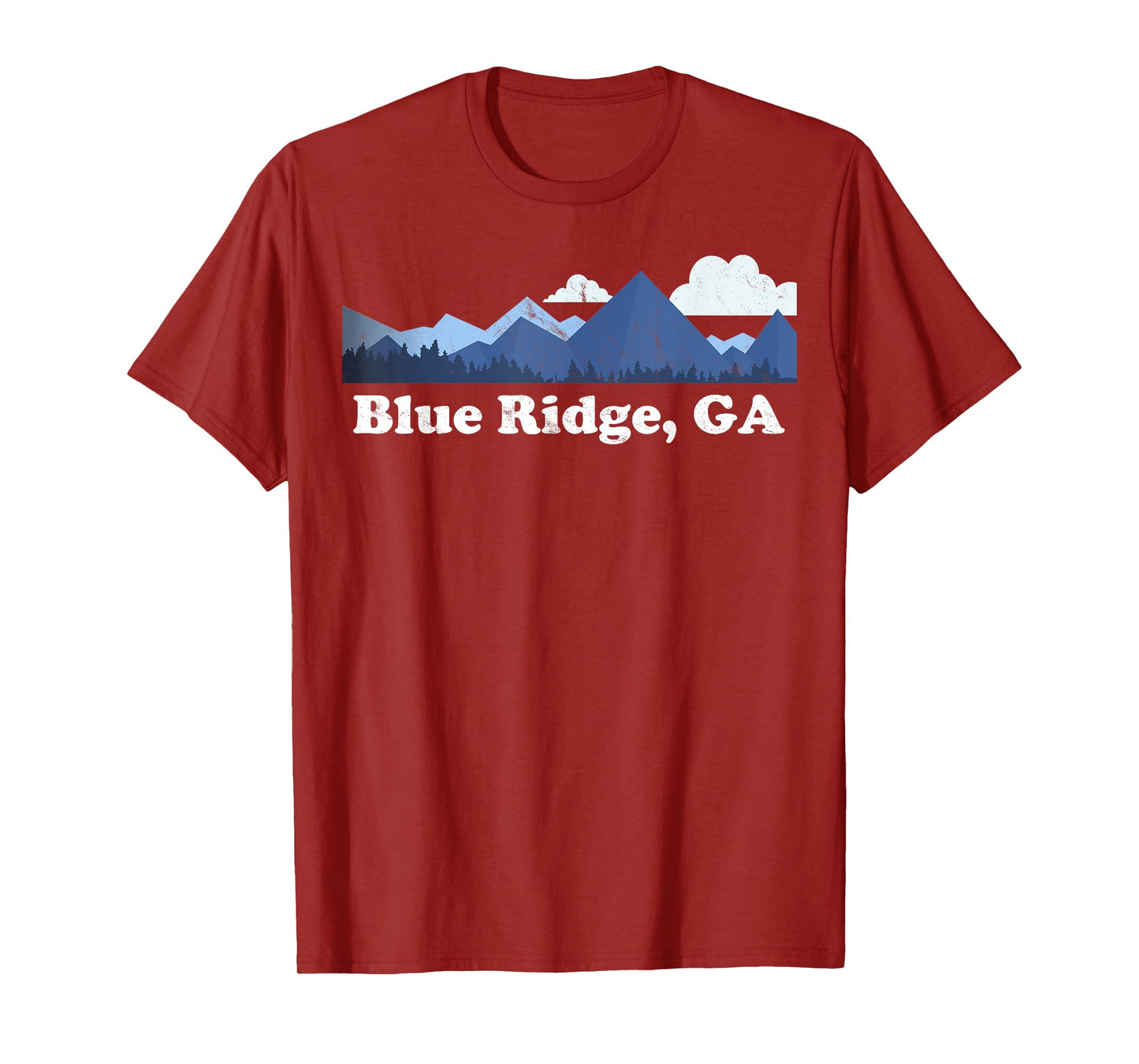 Cute Blue Ridge Georgia Mountains GA Retro Distressed T-Shirt