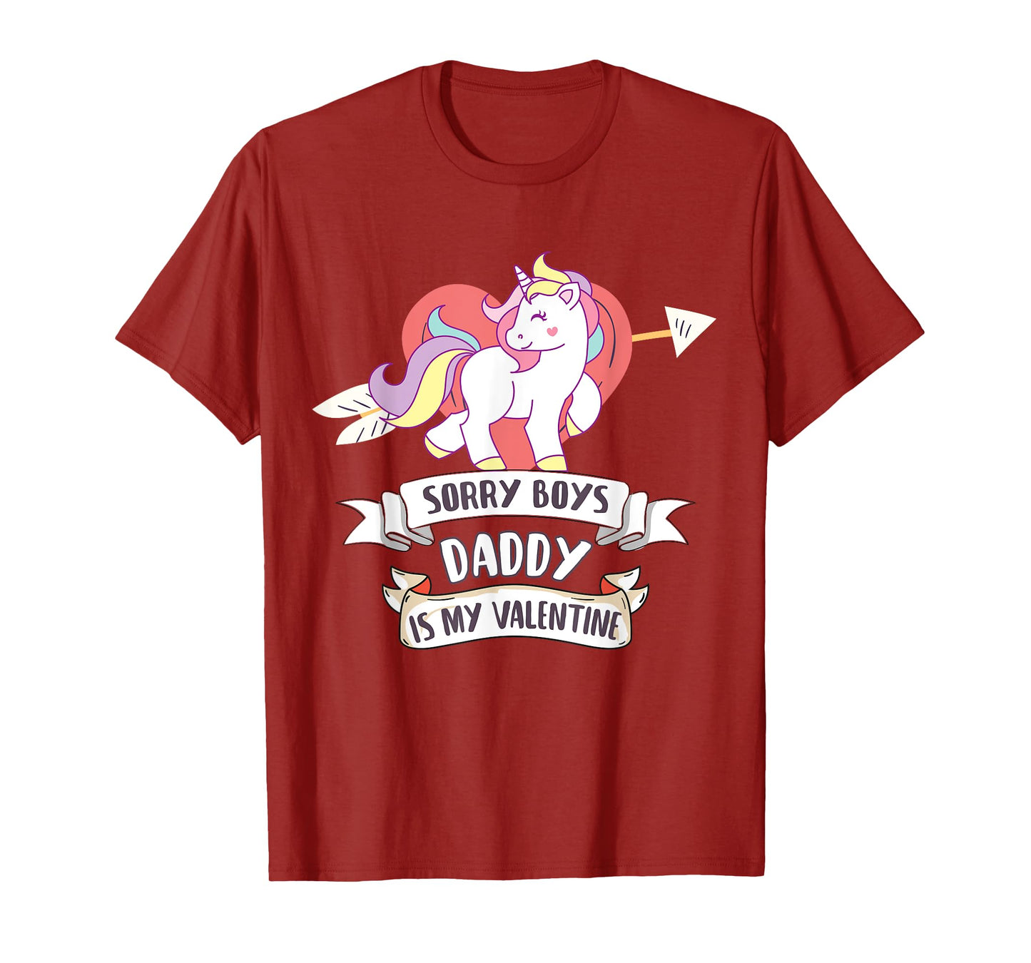 Sorry Boys Daddy Is My Valentine - Cute Unicorn Father's Day T-Shirt