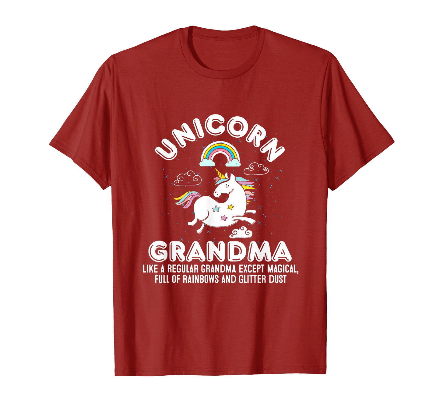 Unicorn Grandma Magical Rainbows and Glitter Dust T-Shirt