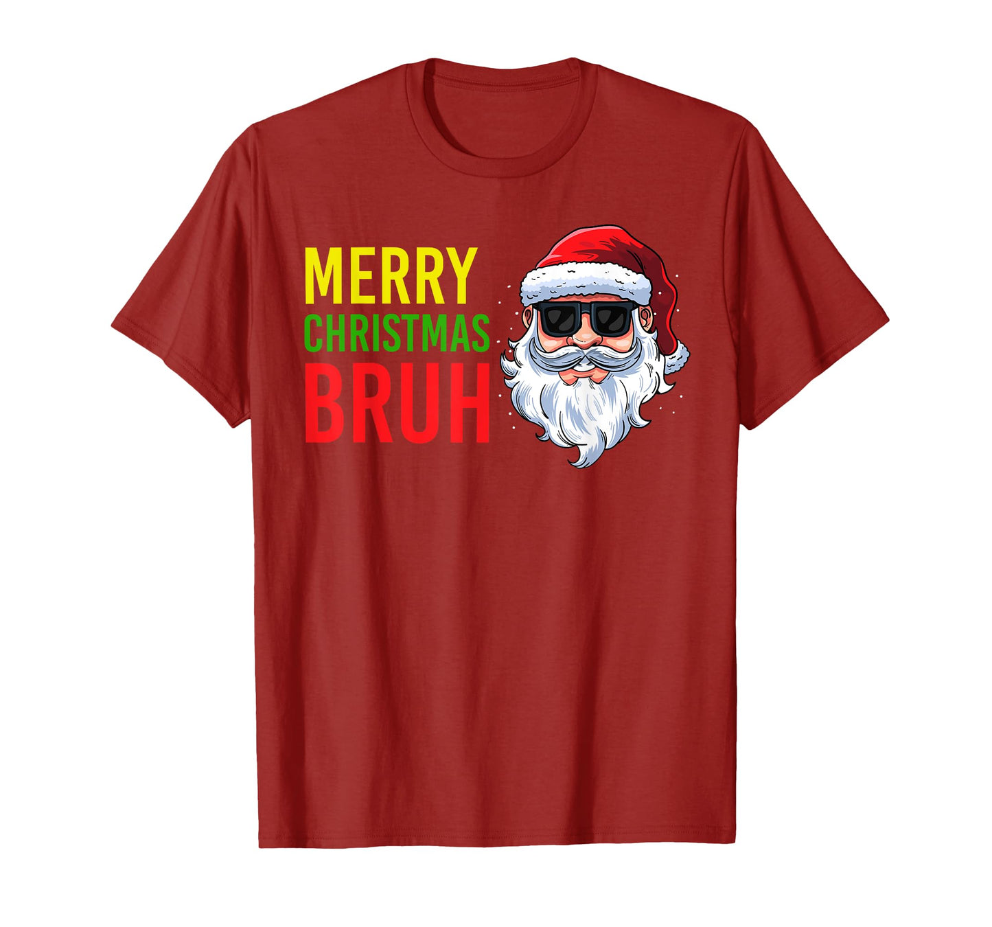 Merry Christmas Bruh Meme Funny Saying for Brother Boys Men T-Shirt