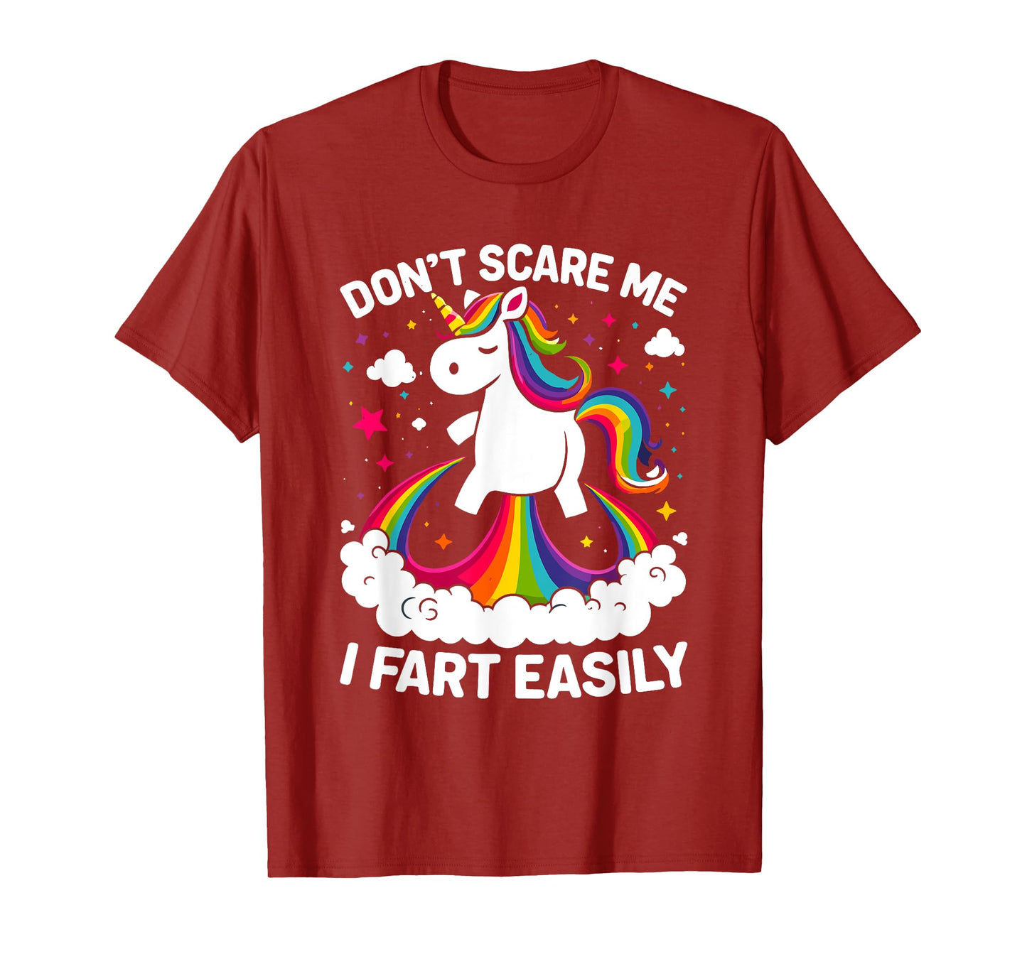 Don’t Scare Me I Fart Easily Funny Unicorn T-Shirt