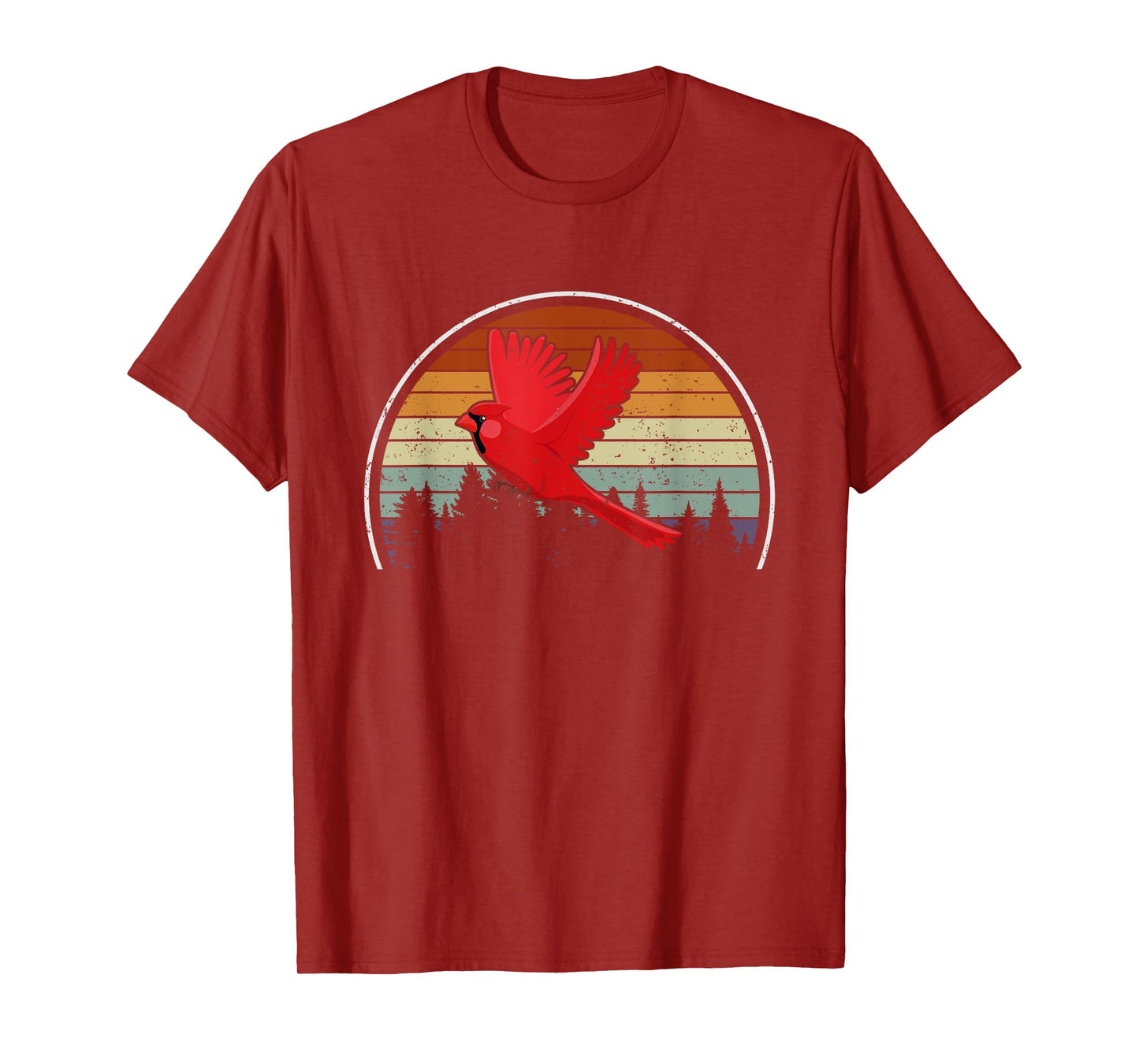 Birdwatcher Bird Lover Nature Bird Retro Red Cardinal T-Shirt