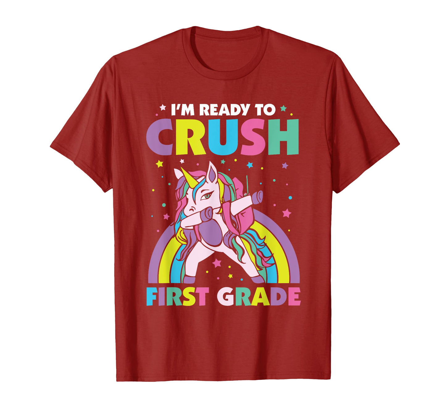 Crush 1st Grade Dabbing Unicorn Back To School Girls Gift T-Shirt