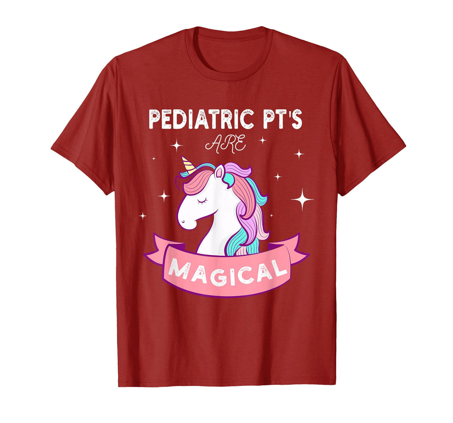 Unicorn Pediatric Rainbow PT Tee, Physical Therapy Therapist T-Shirt