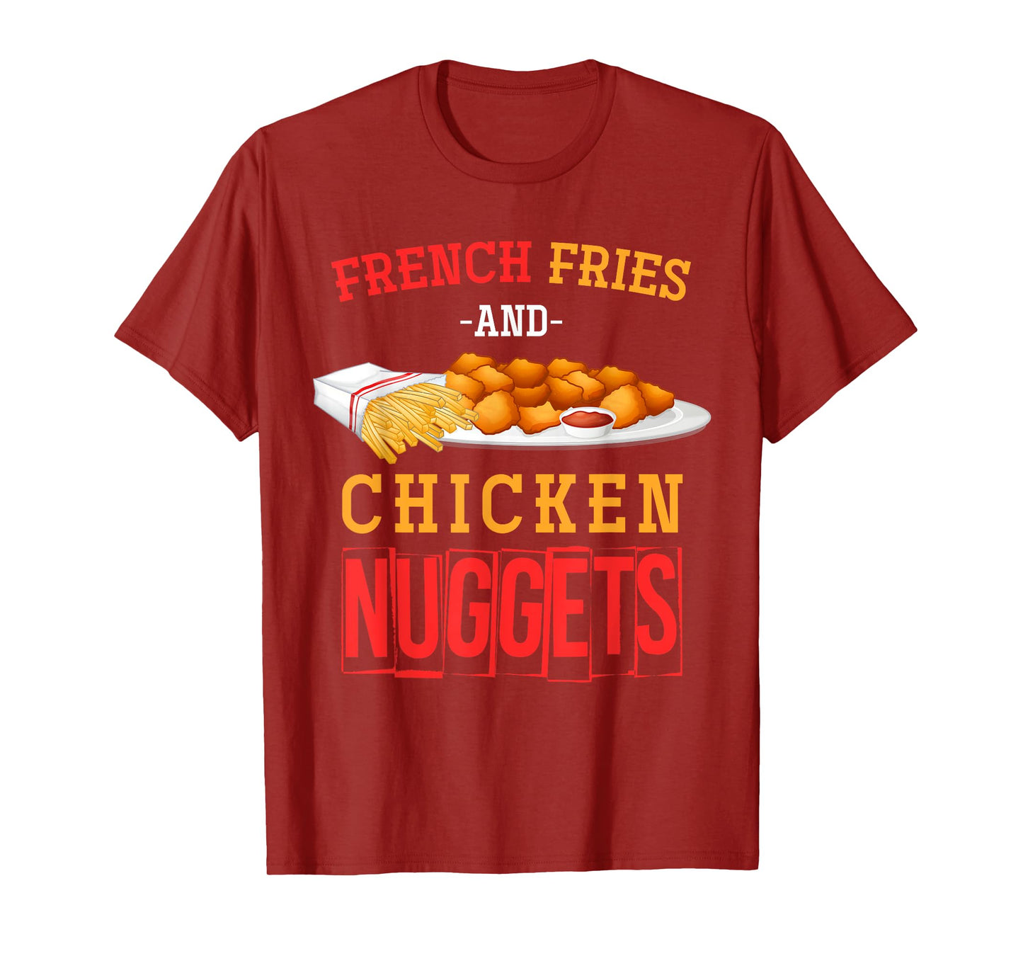 Funny Foodie Nuggets Lover Gift Unisex-Adult Chicken Nugget T-Shirt Black Small