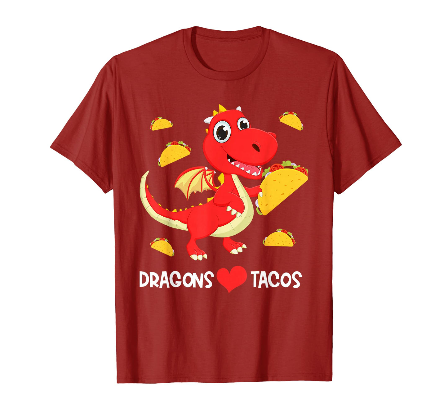 Dragons Love Tacos Cute Dragon Lover Boy Girl Mexico Taco T-Shirt