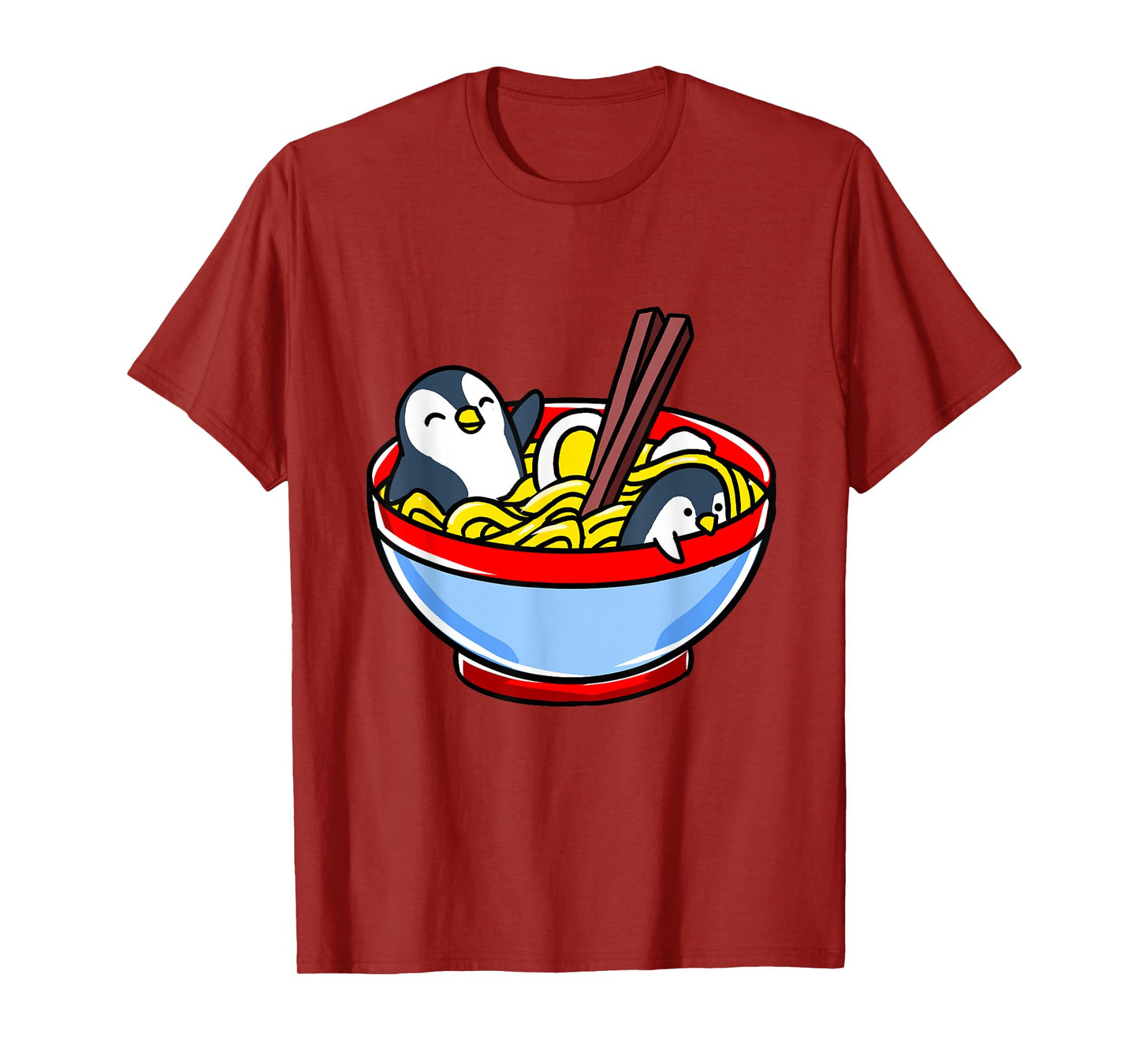 Kawaii Penguin Ramen Noodle T-Shirt