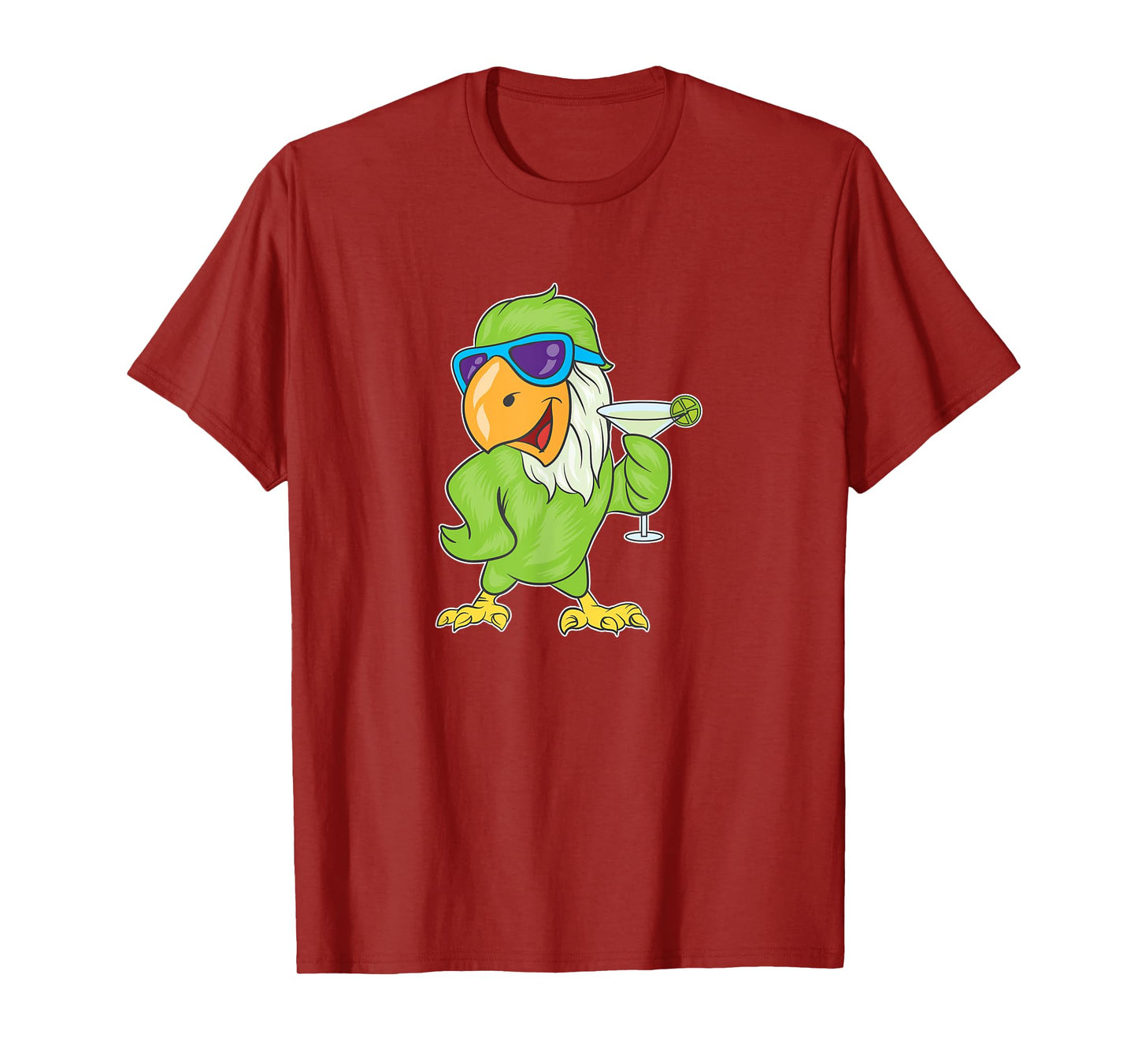 Parrots Tropical Drinking Margaritas T-Shirt