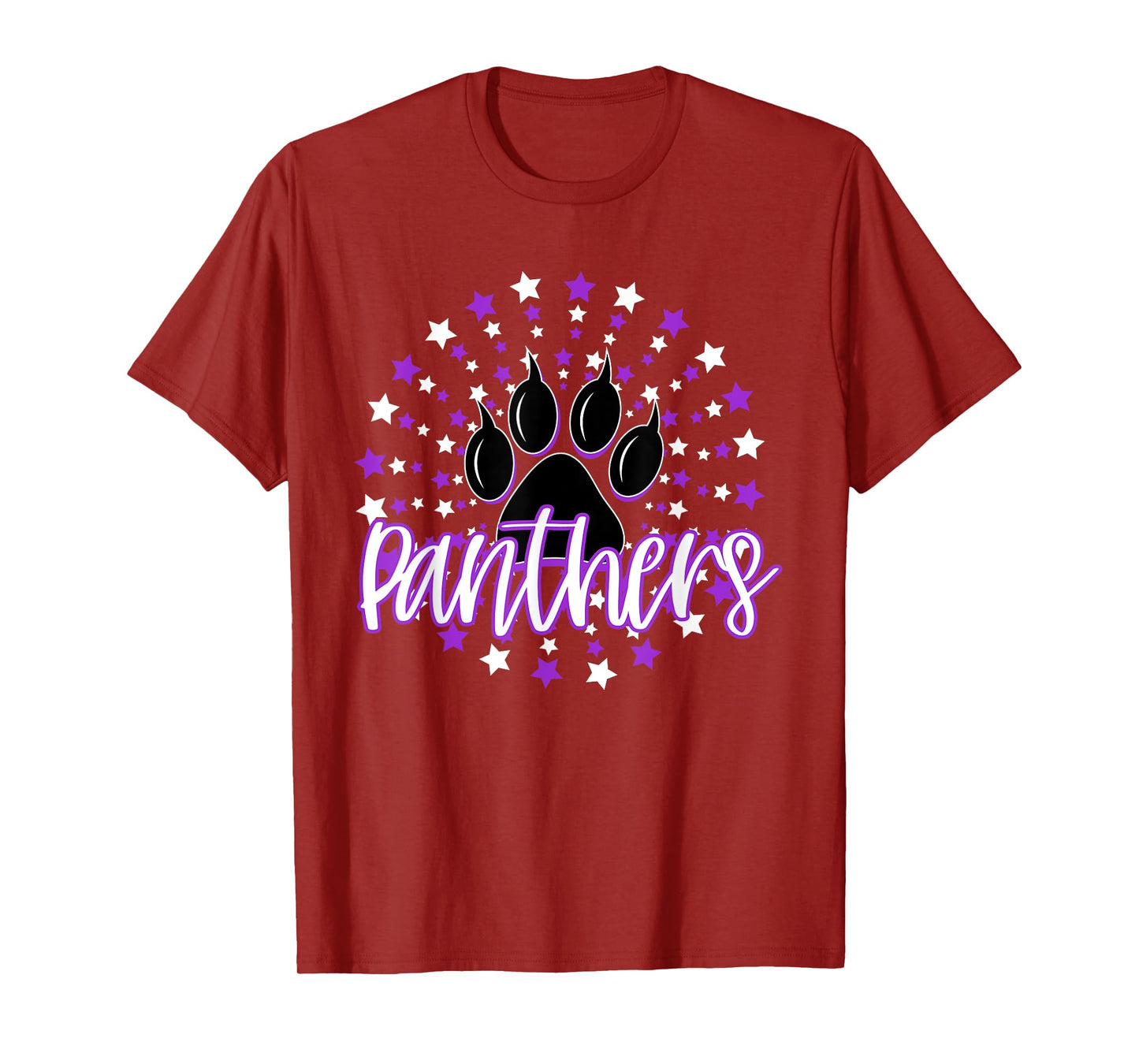 Purple Panthers Star School Spirit Panther Pride Mascot T-Shirt