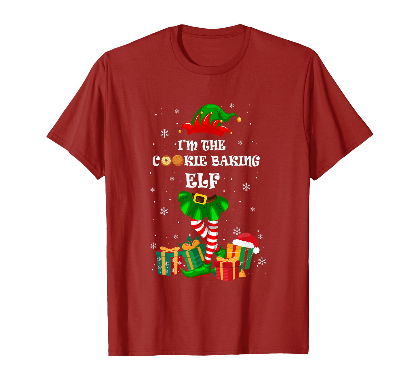 The Cookie Baking Elf Christmas Matching Family Pastry Chef T-Shirt