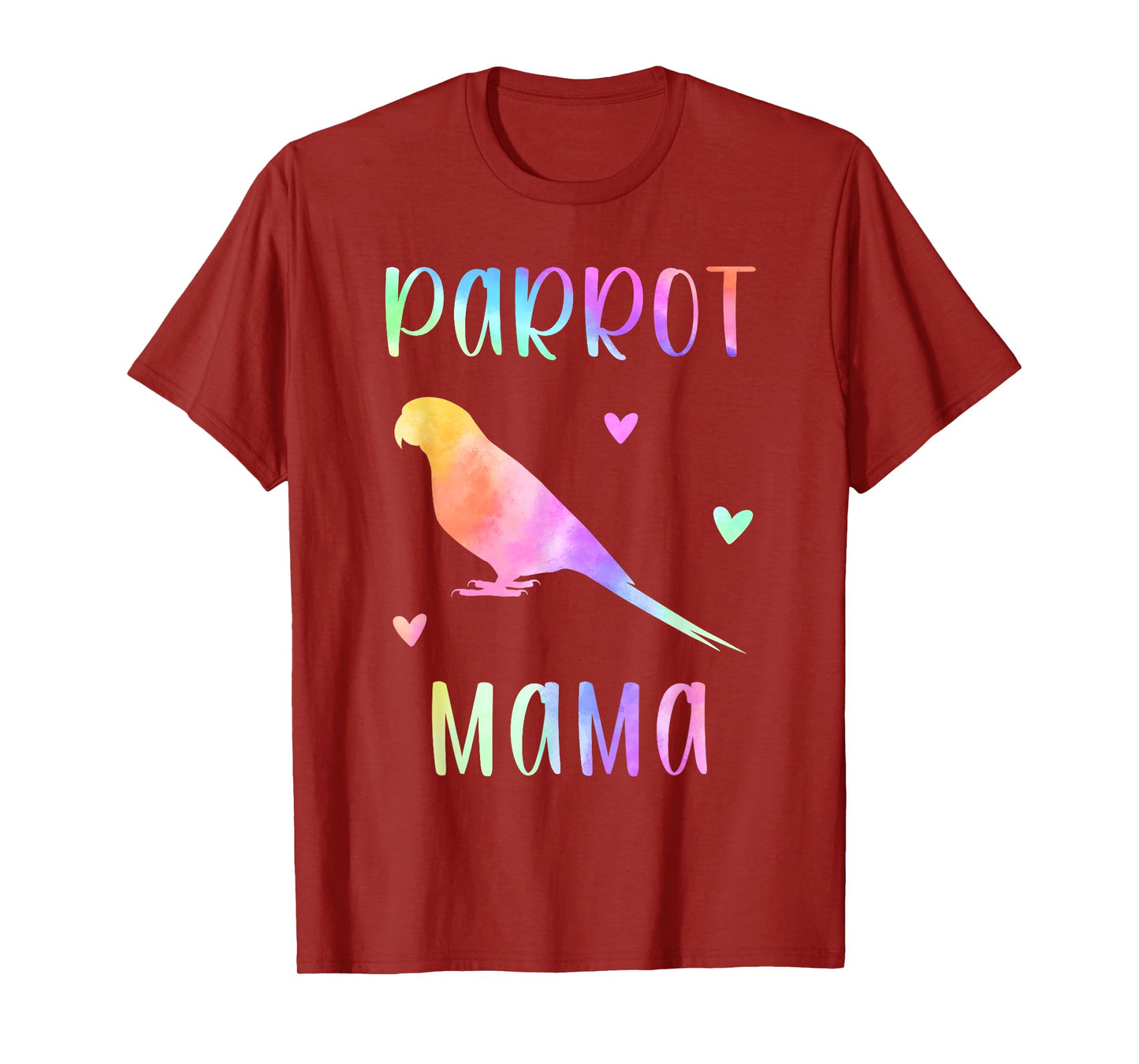 Parrot Mama Parrot Bird Mom Rainbow Watercolor T-Shirt