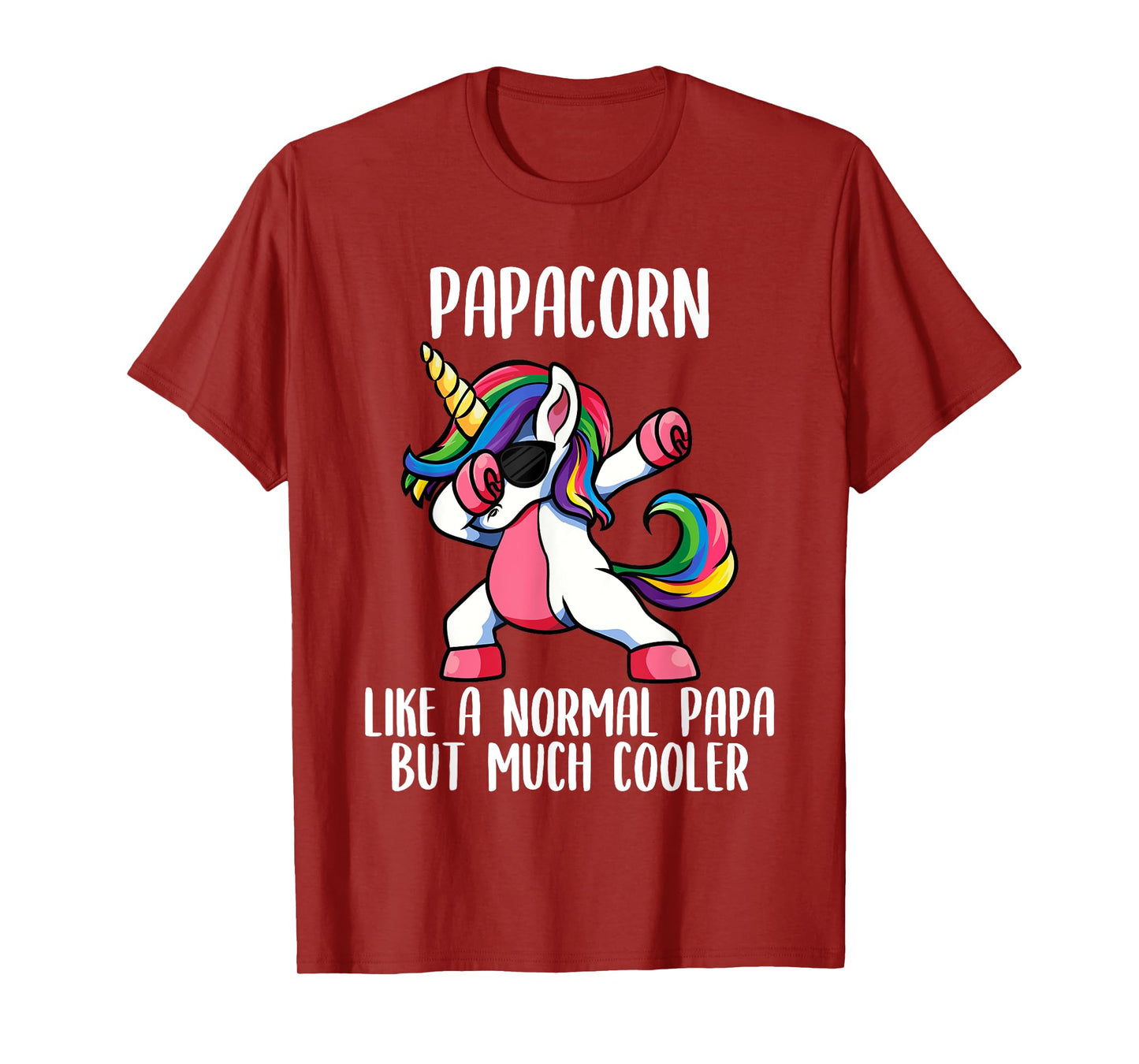 Unicorn Dad Girl Birthday Party Clothing Papacorn T-Shirt