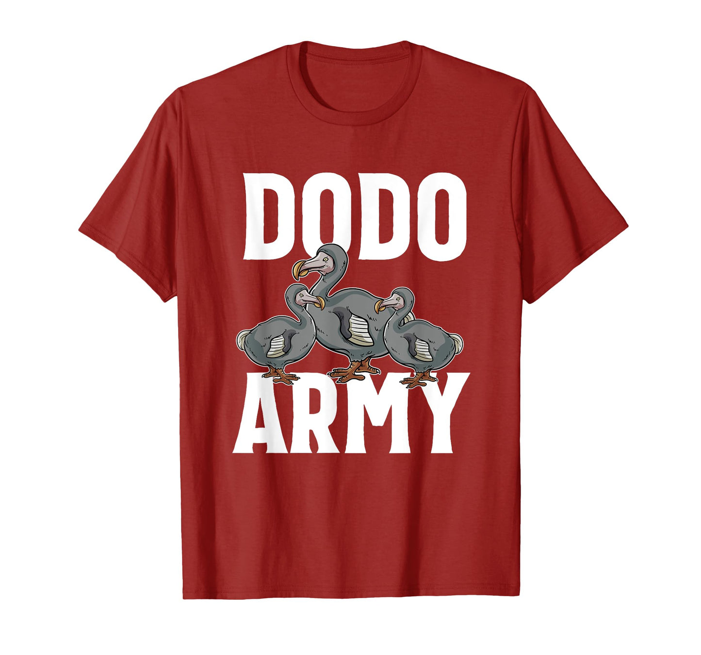 Dodo Army Extinct Flightless Bird Lovers Ornithology Gift T-Shirt