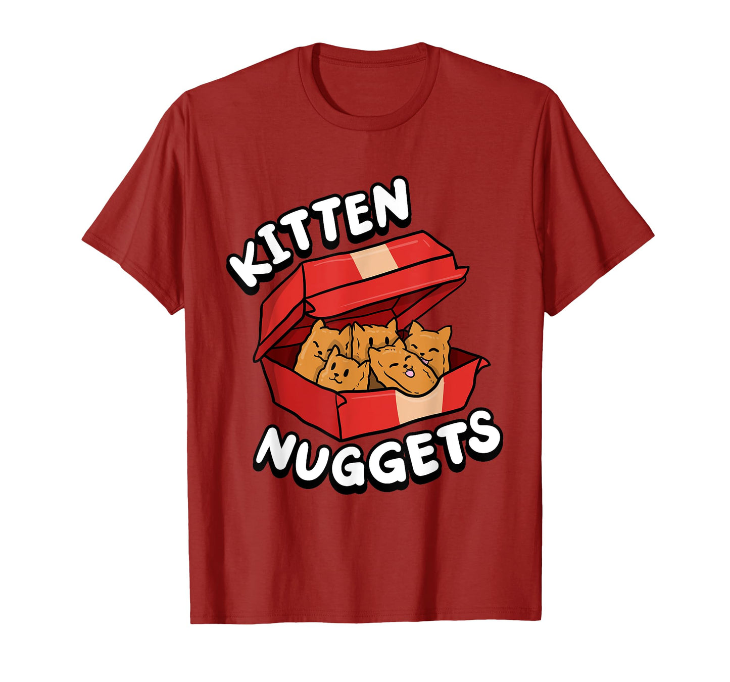 Kitten Nuggets Fried Chicken Lover Foodie Cute Cat T-Shirt