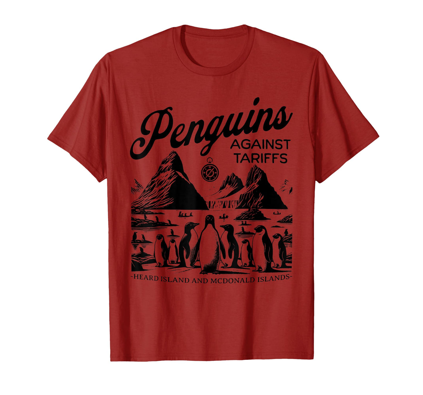 Vintage Penguins Protest Against Funny Penguins Tariffs T-Shirt