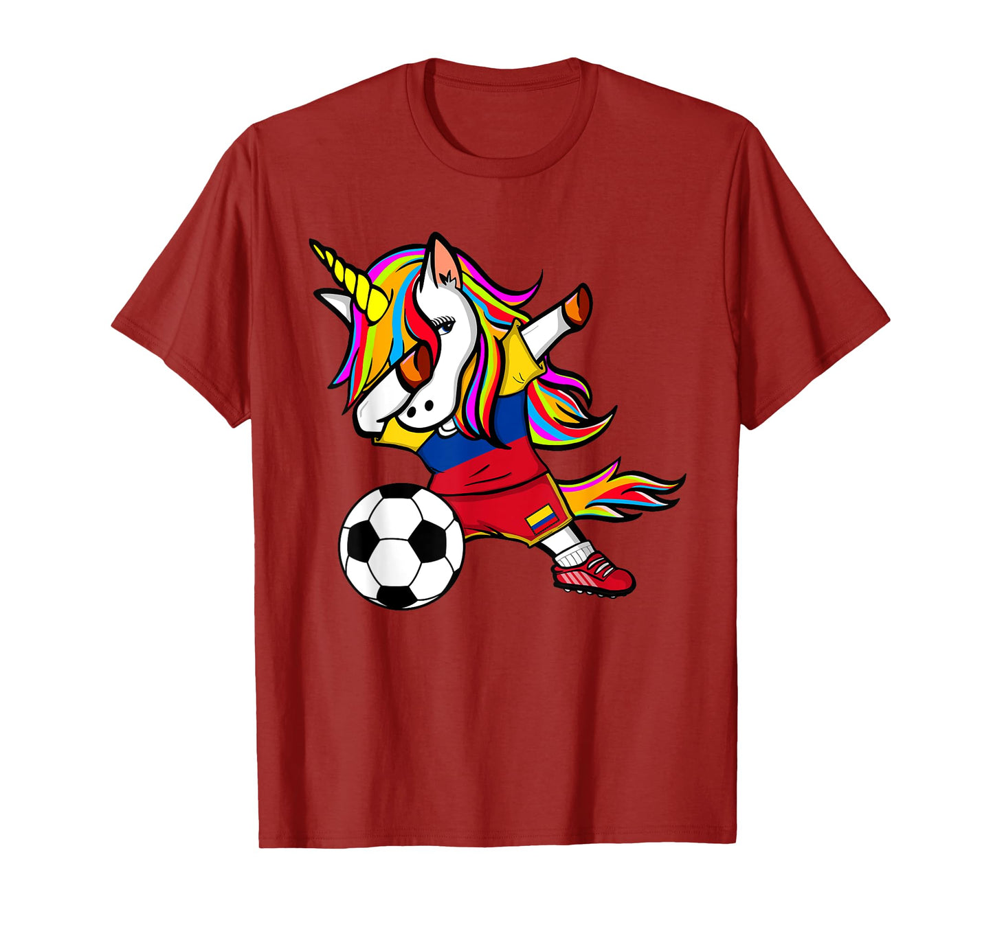 Dabbing Unicorn Colombia Soccer Jersey - Colombian Football T-Shirt