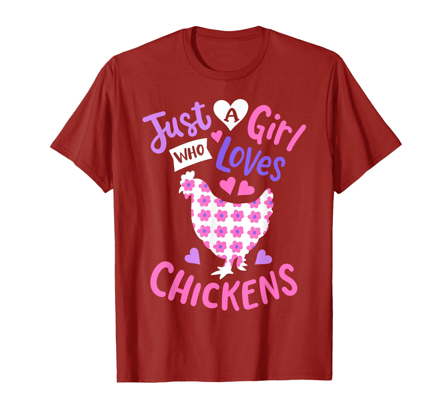 Kids Just A Girl Who Loves Chickens Chicken Hen Love Cute T-Shirt