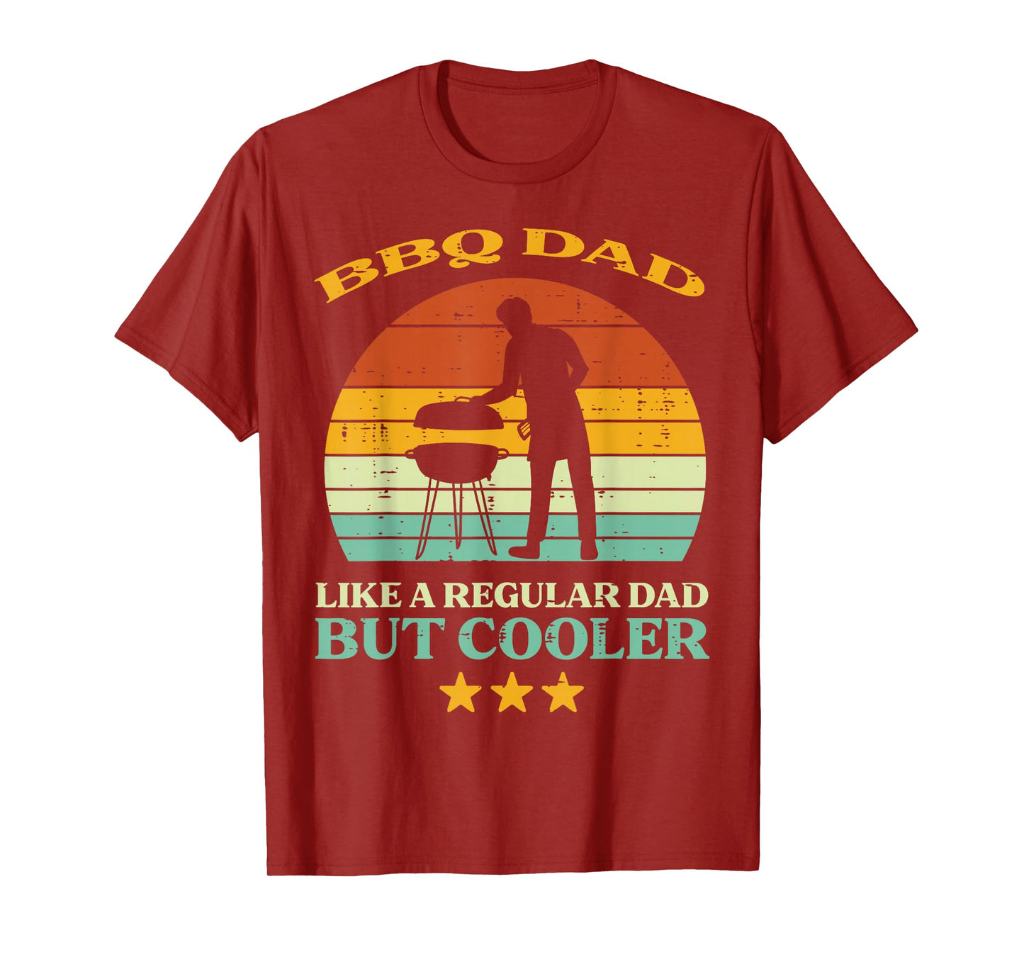 Bbq Dad Cooler Retro Barbecue Grill Fathers Day Daddy Papa T-Shirt