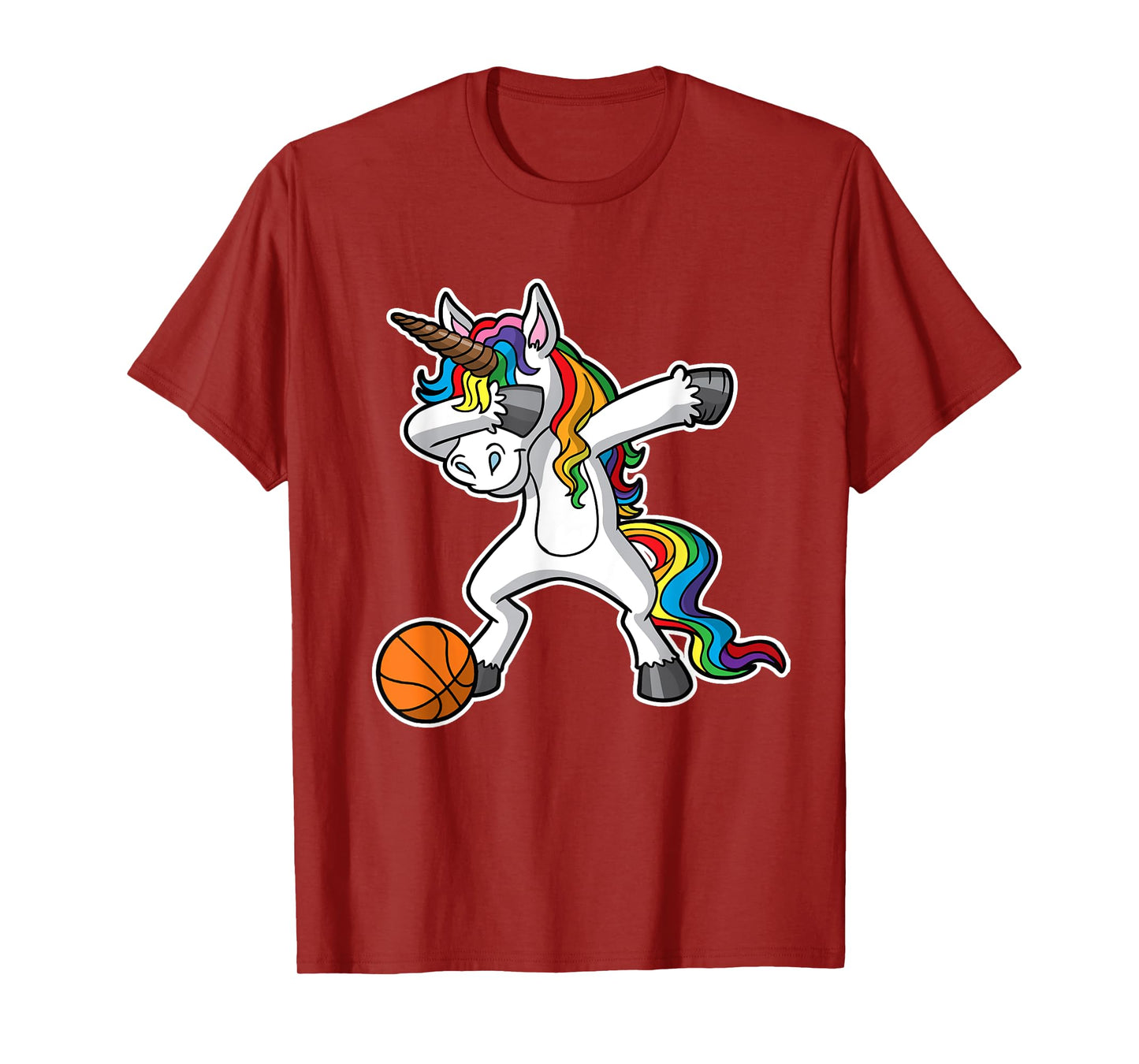 Unicorn Girls Dabbing Basketball Dab Kids Youth T-Shirt