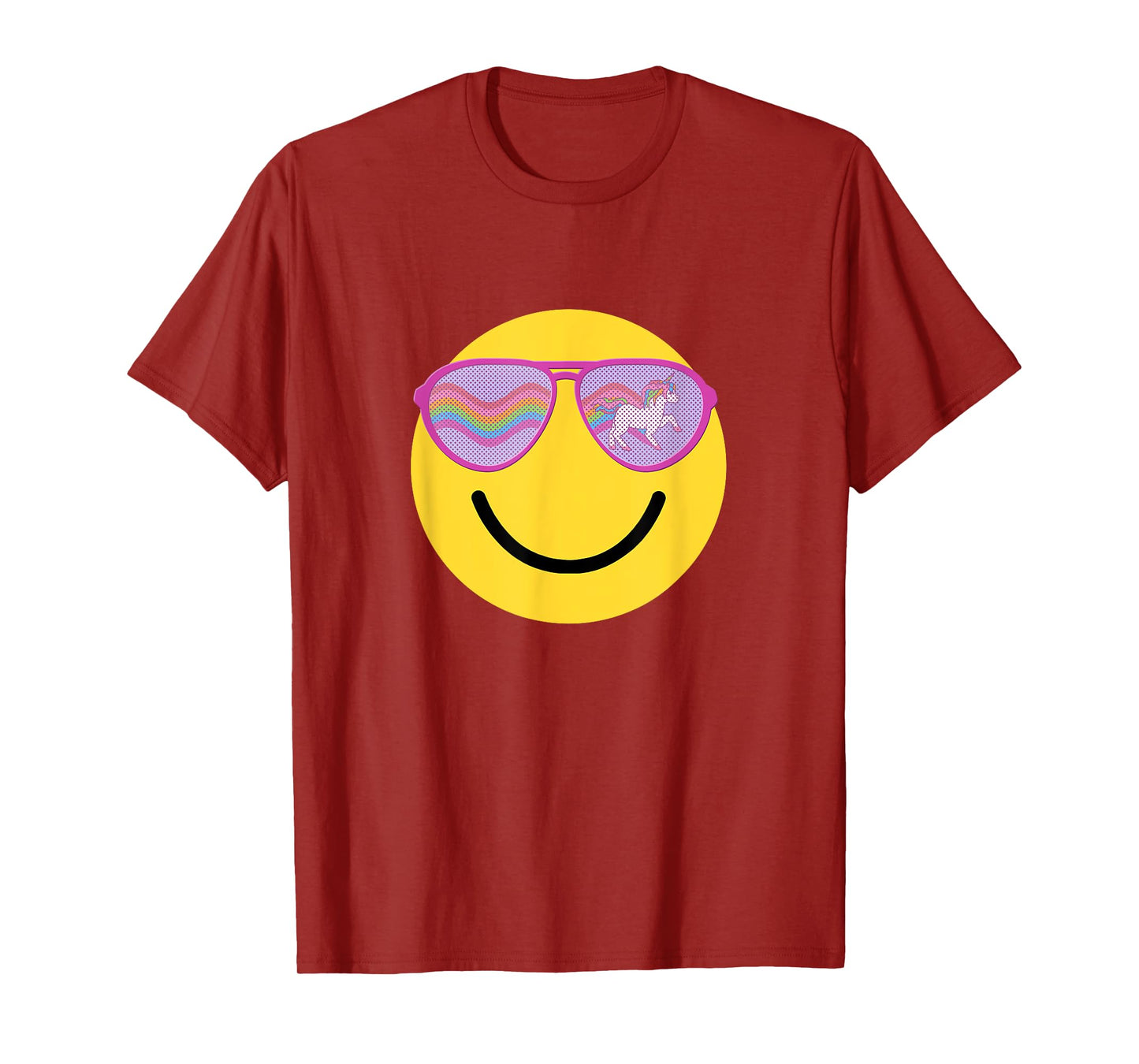 Emoticon Smiling Face With Unicorn Sunglasses T-Shirt