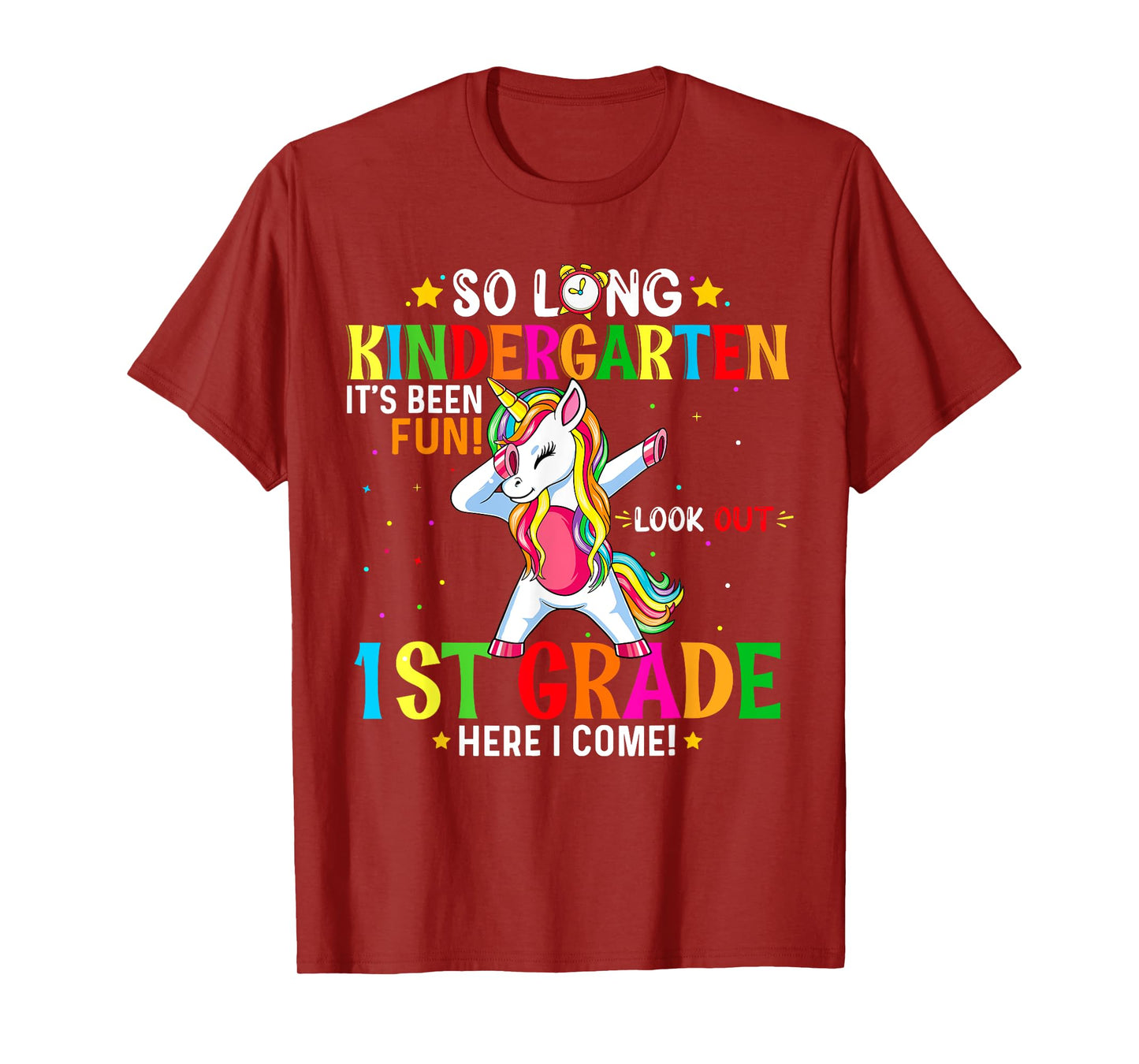 Kids So Long Kindergarten Graduation Class 2025 Unicorn Dab T-Shirt