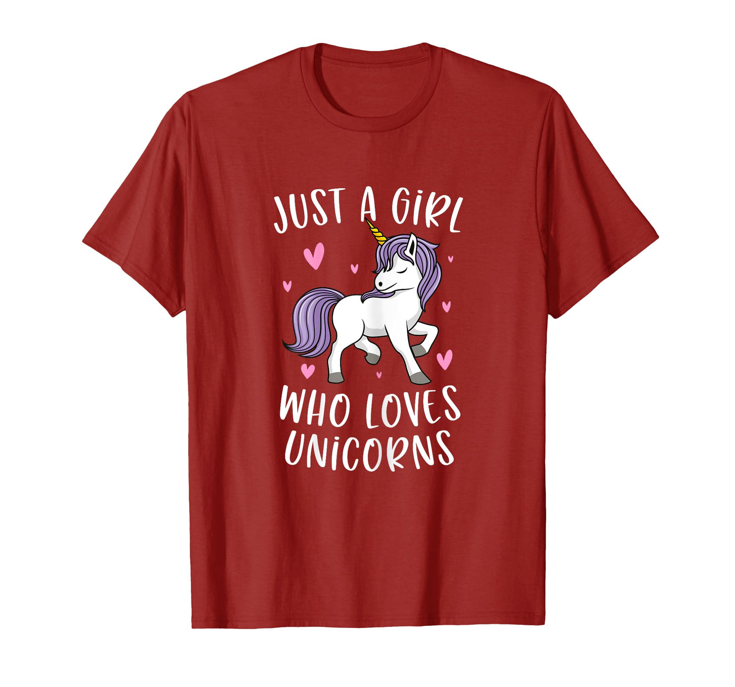 Just A Girl Who Loves Unicorns Funny Unicorn Gifts For Girls T-Shirt
