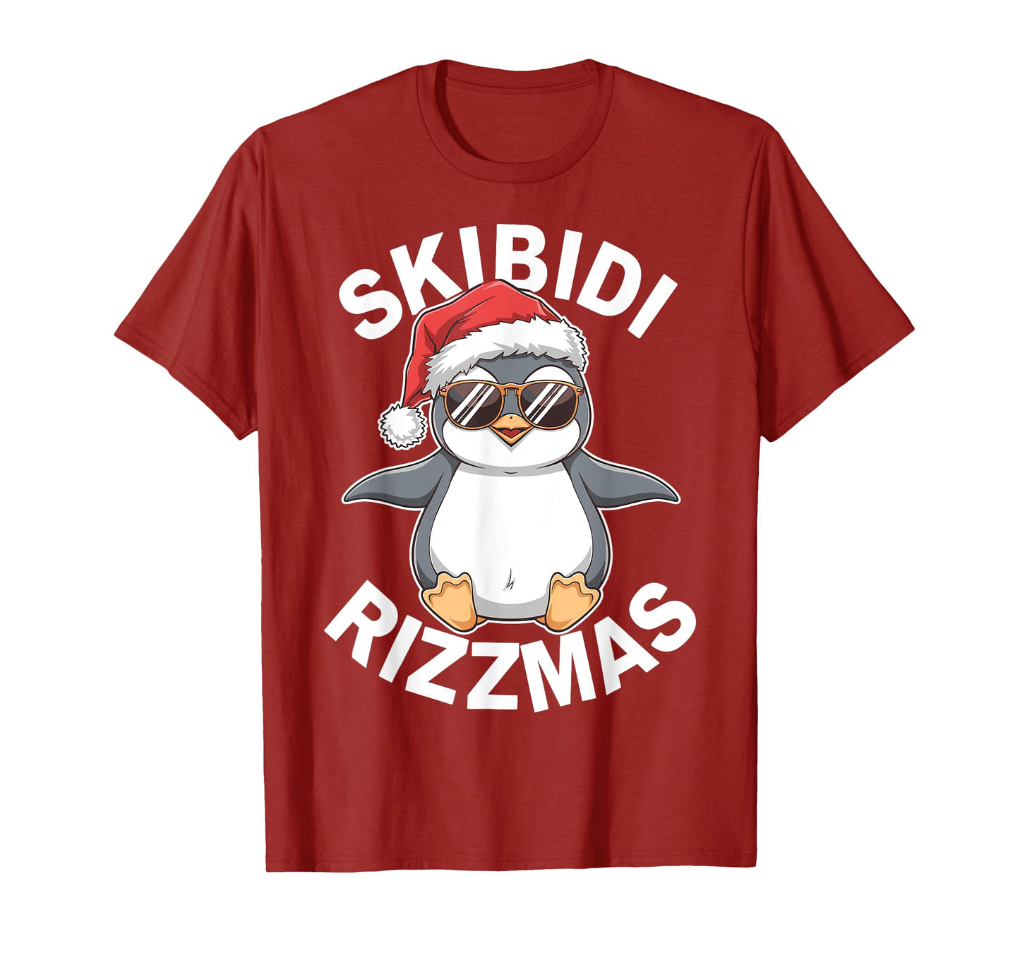 Skibidi Rizzmas Funny Christmas Christmas Season Penguin T-Shirt