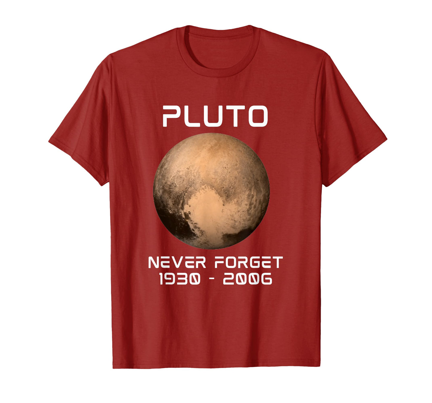 Solar System 9th Planet Pluto Never Forget Outer Space T-Shirt