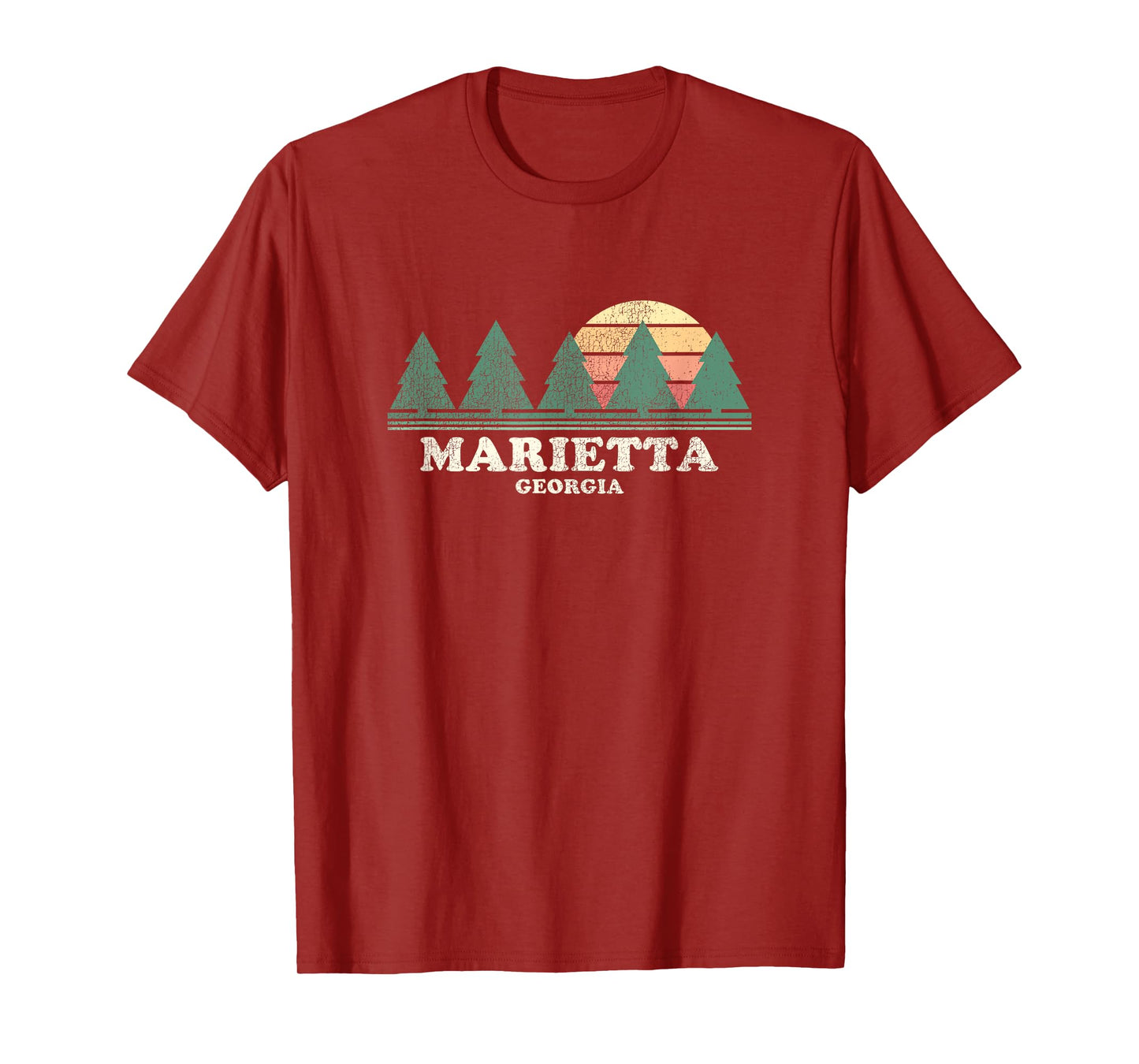 Marietta GA Vintage Throwback Tee Retro 70s Design T-Shirt
