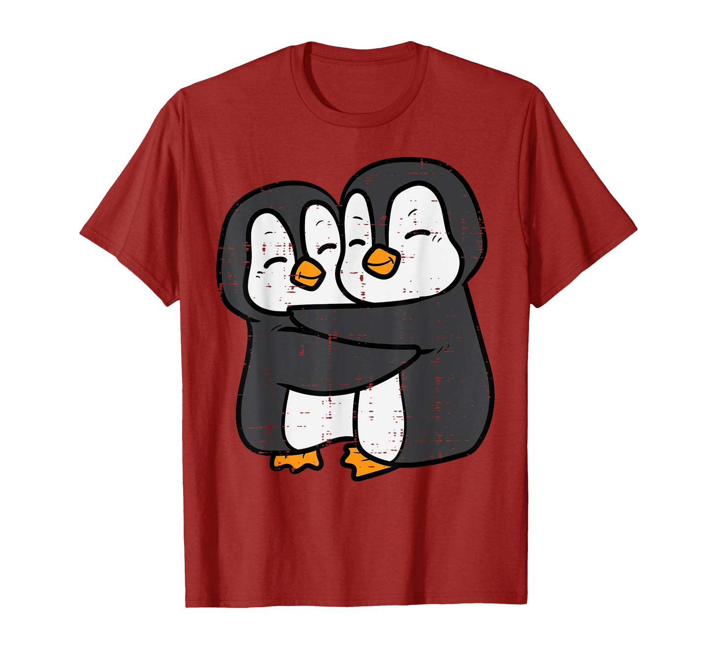 Penguins Couple Hug Cute Women Men Boys Girls Kids Toddler T-Shirt