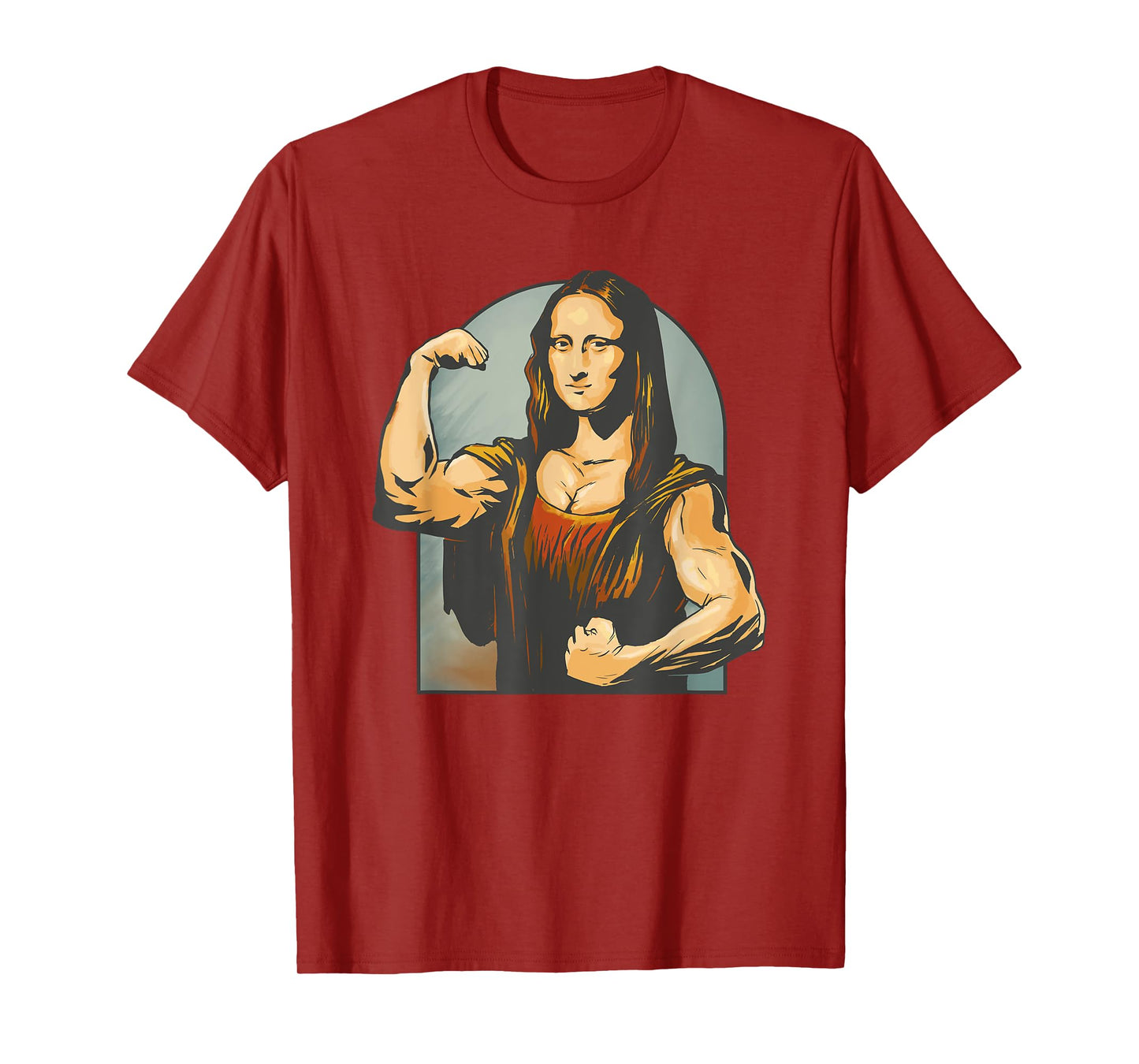 Lifting Mona Lisa Fitness Bodybuilding T-Shirt