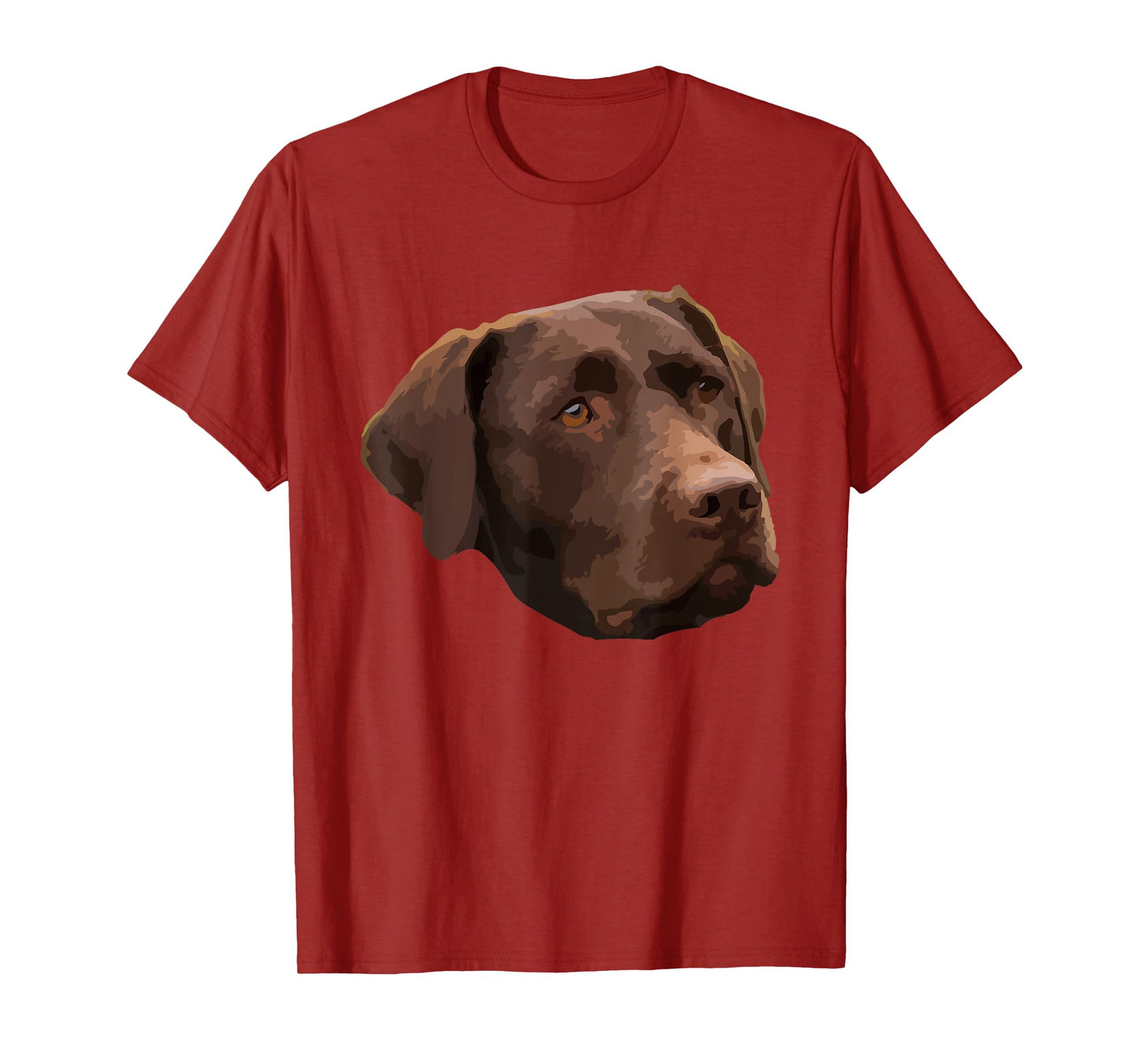 Funny Chocolate Lab T-Shirt | Labrador Retriever Dog Head T-Shirt for Men Women Girls Kids