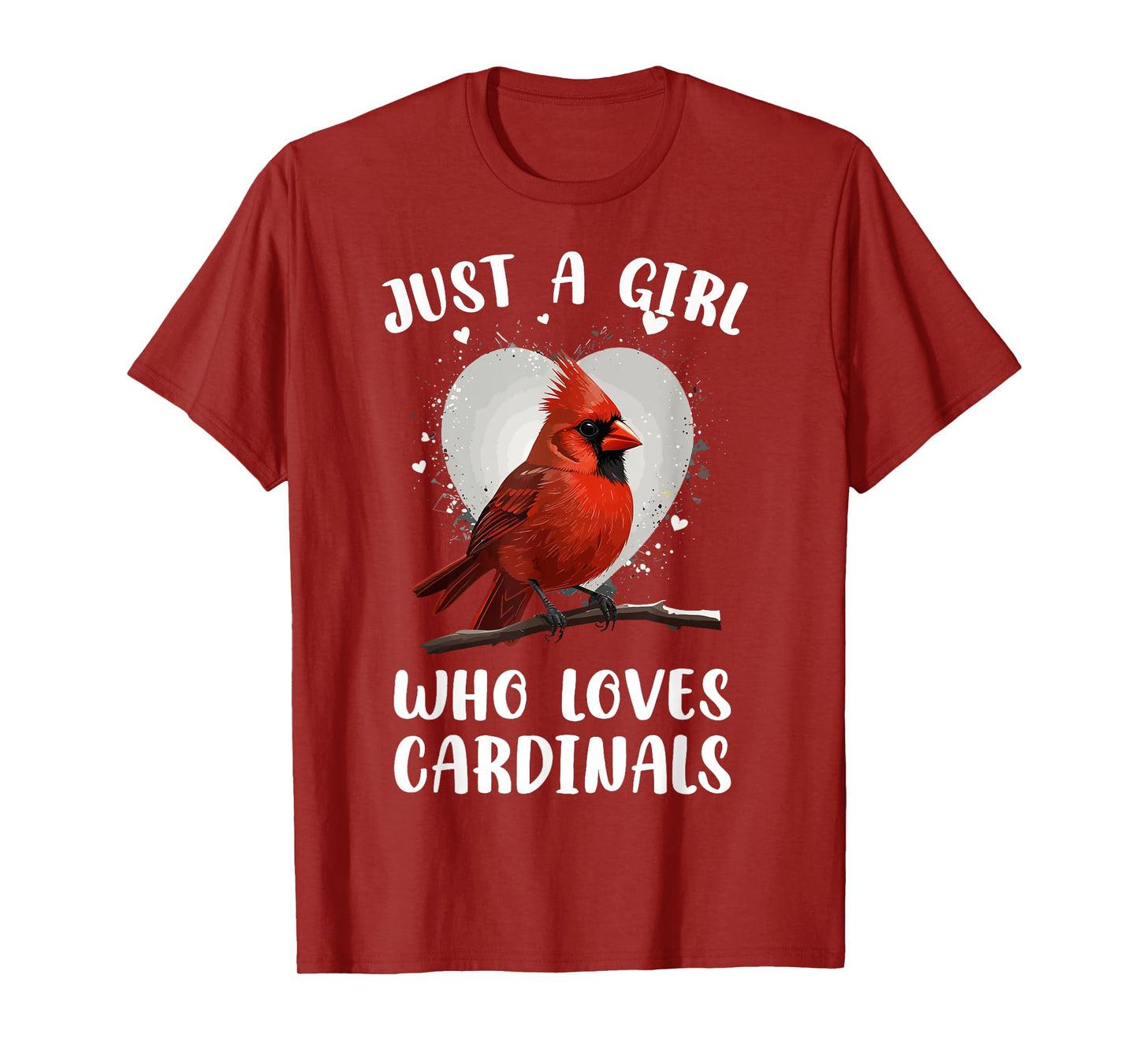Just a Girl Who Loves Cardinals Bird Birding Red Cardinal T-Shirt