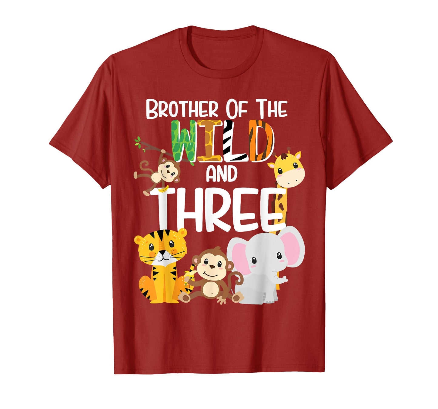 Brother of the Wild and 3 Zoo Theme Birthday Safari Jungle T-Shirt