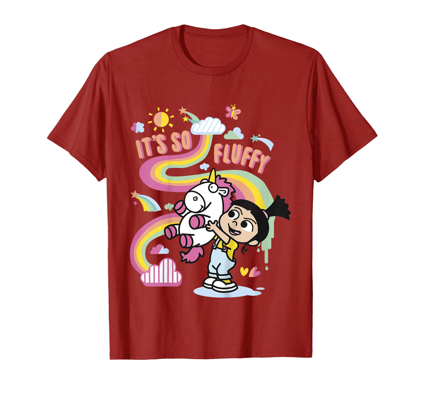 Despicable Me Minions Agnes Unicorn Rainbow Graphic T-Shirt T-Shirt