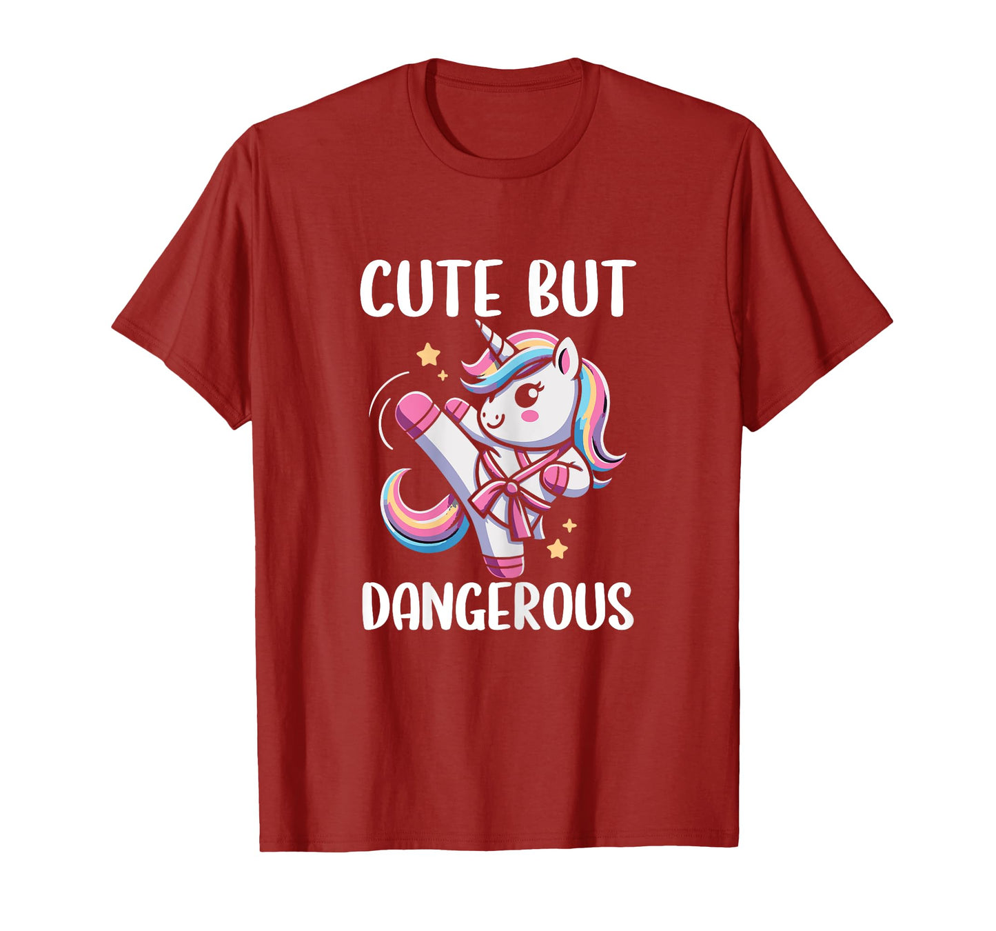 Cute But Dangerous Unicorn Karate Girl Taekwondo T-Shirt