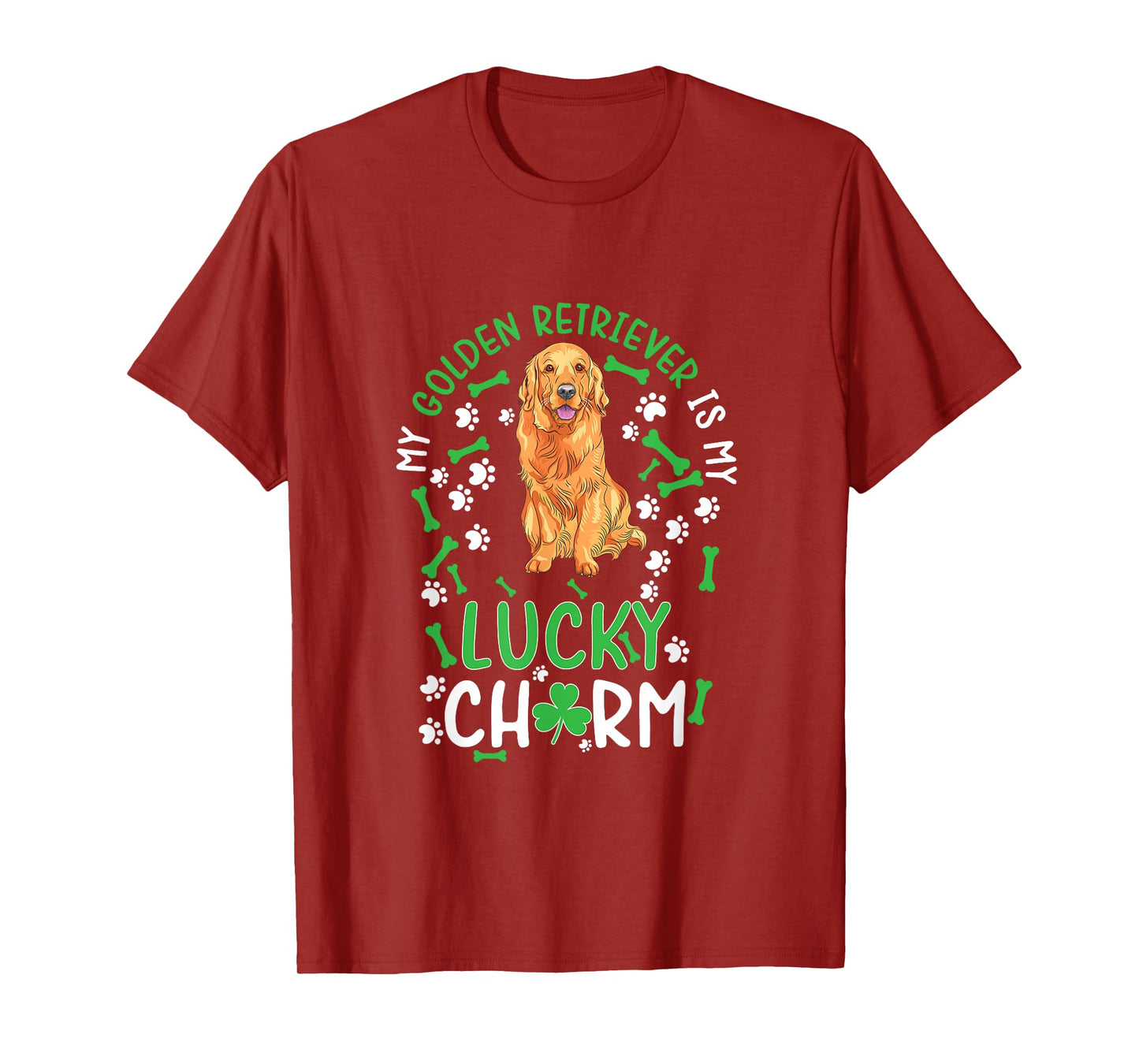 My Golden Retriever is My Lucky Charm dog st Patrick's day T-Shirt