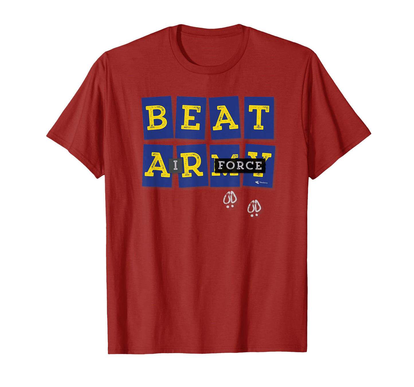 Beat Air Force Goat Tracks Funny Navy Blue Edition T-Shirt