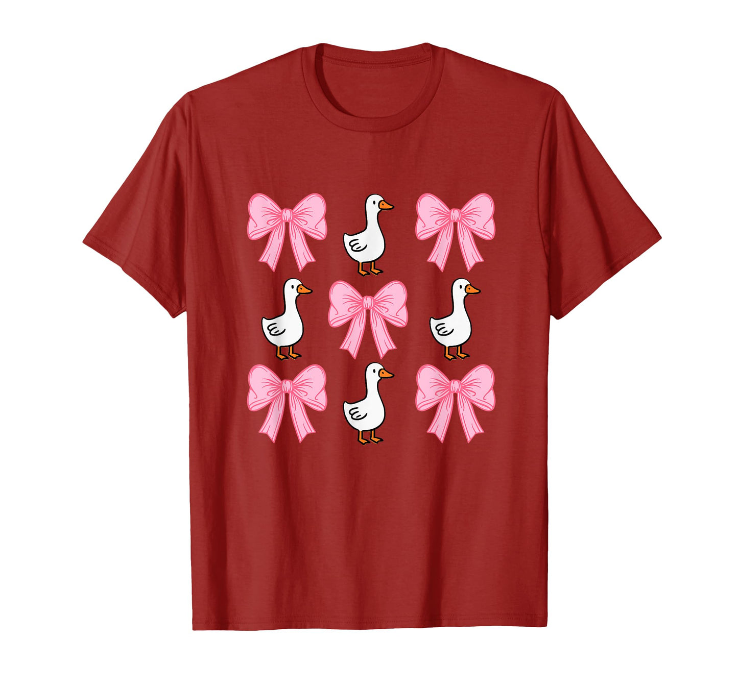 Cute Coquette Bow Goose Duck Fall Halloween Girl Women Gift T-Shirt