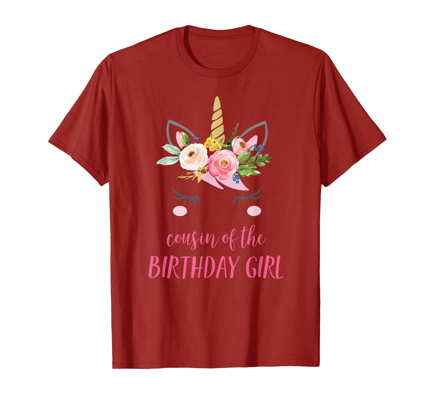 Cousin of the Birthday Girl Matching Shirt, Unicorn Cousin T-Shirt