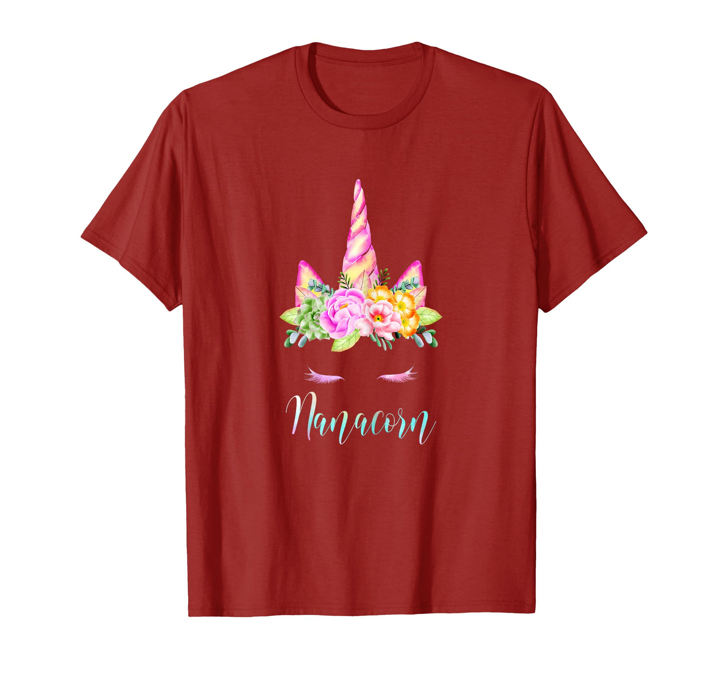 Funny Nanacorn Unicorn Costume Women Mom Mother's Day T-Shirt