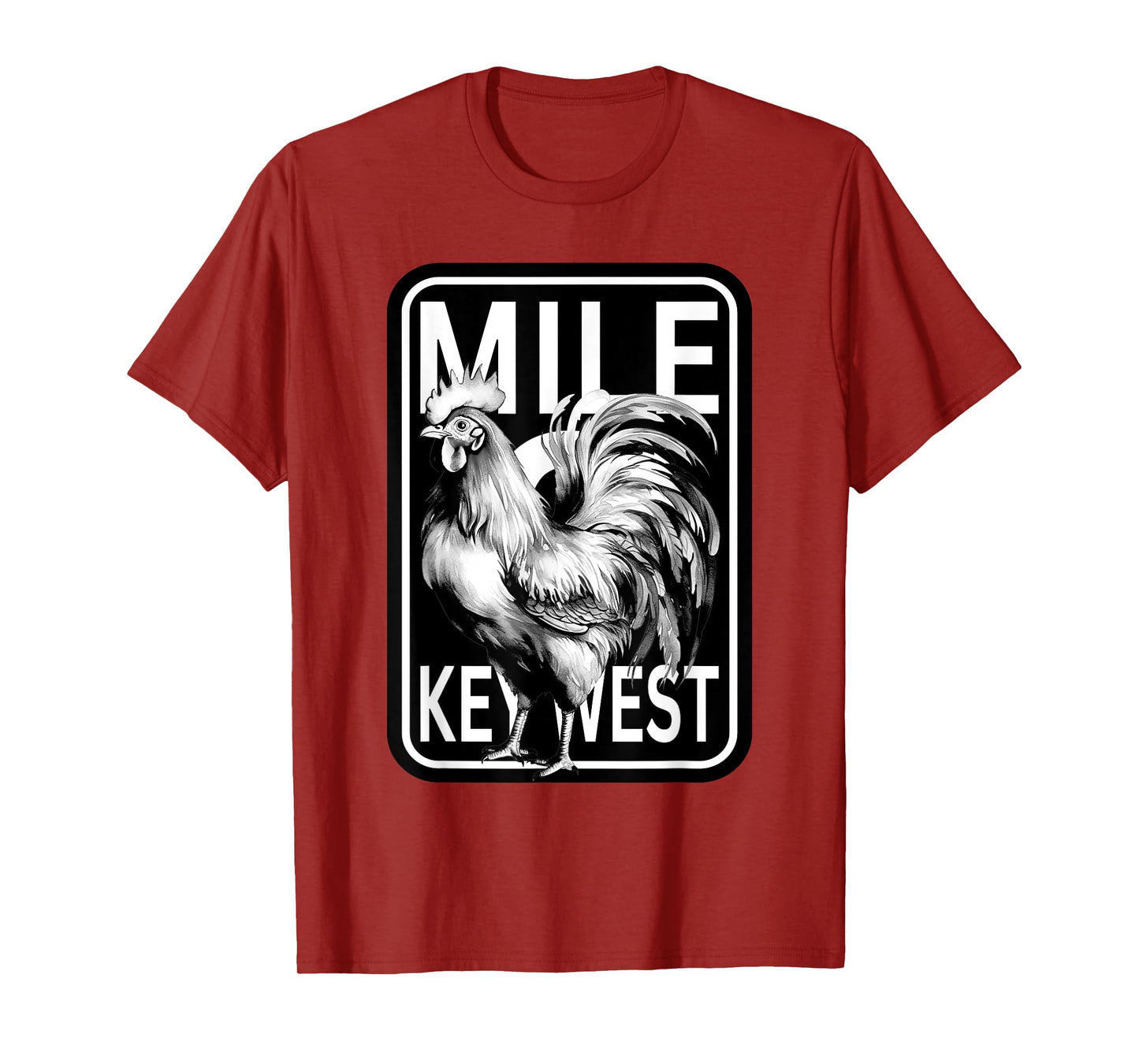 Key West Florida rooster chicken mile 0 marker family 2025 T-Shirt