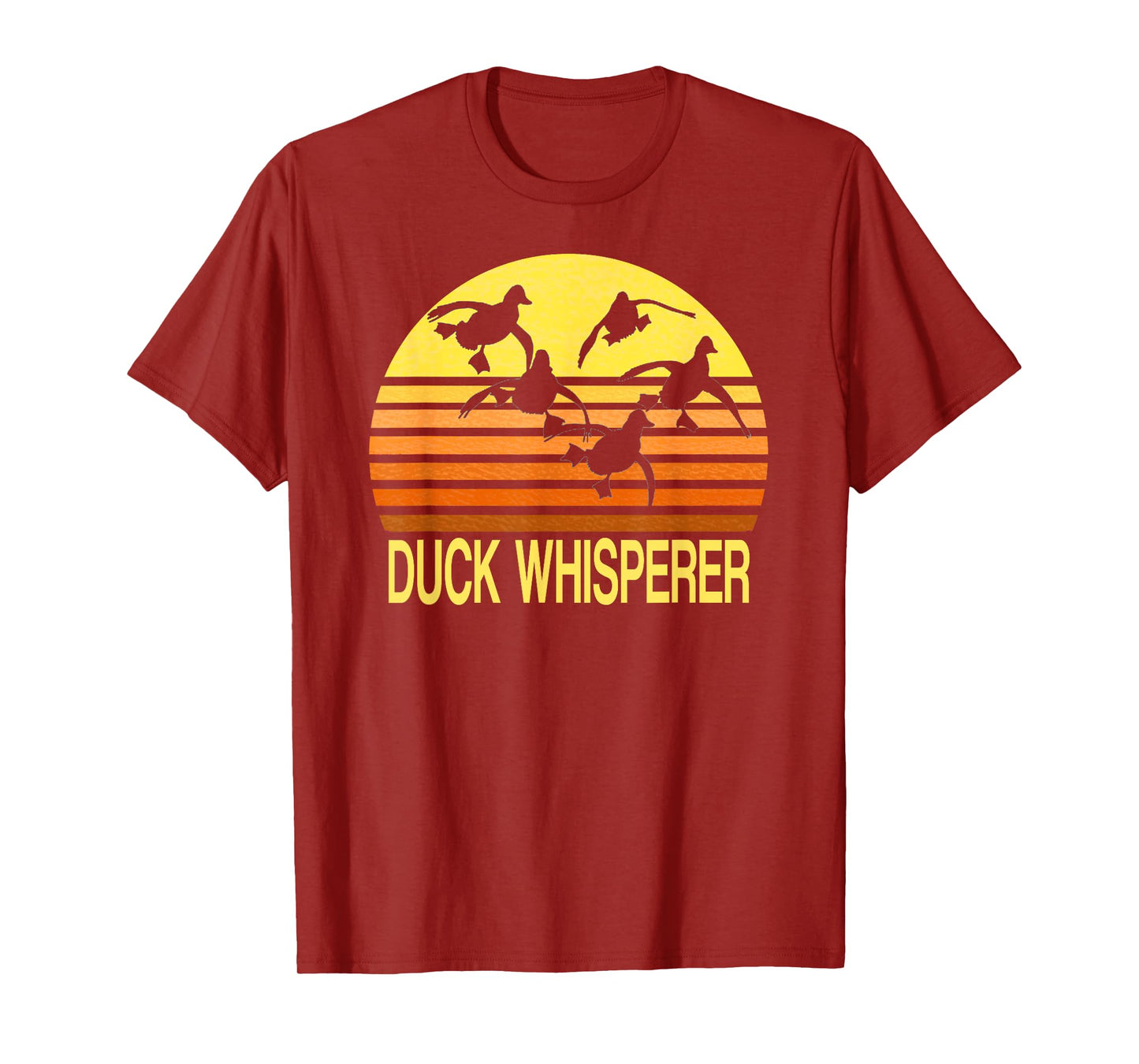 Duck Whisperer Fall Hunter Retro Sun Ducks Autumn Sky Gift 2 T-Shirt