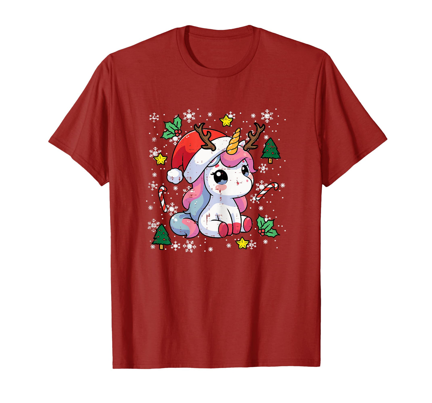 Christmas Unicorn Cute Magical Xmas Toddler Girls Kids Women T-Shirt