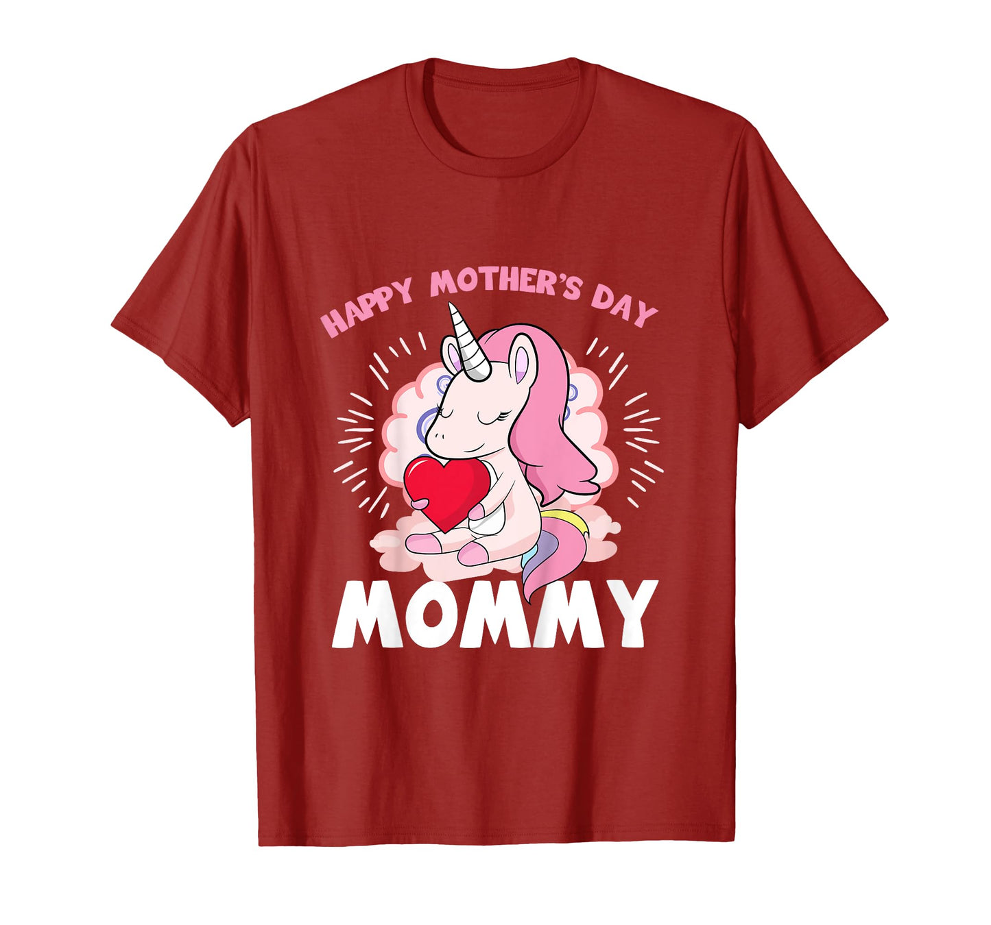 Happy Mothers Day Mommy Daughter To Mom Unicorn Toddler Girl T-Shirt
