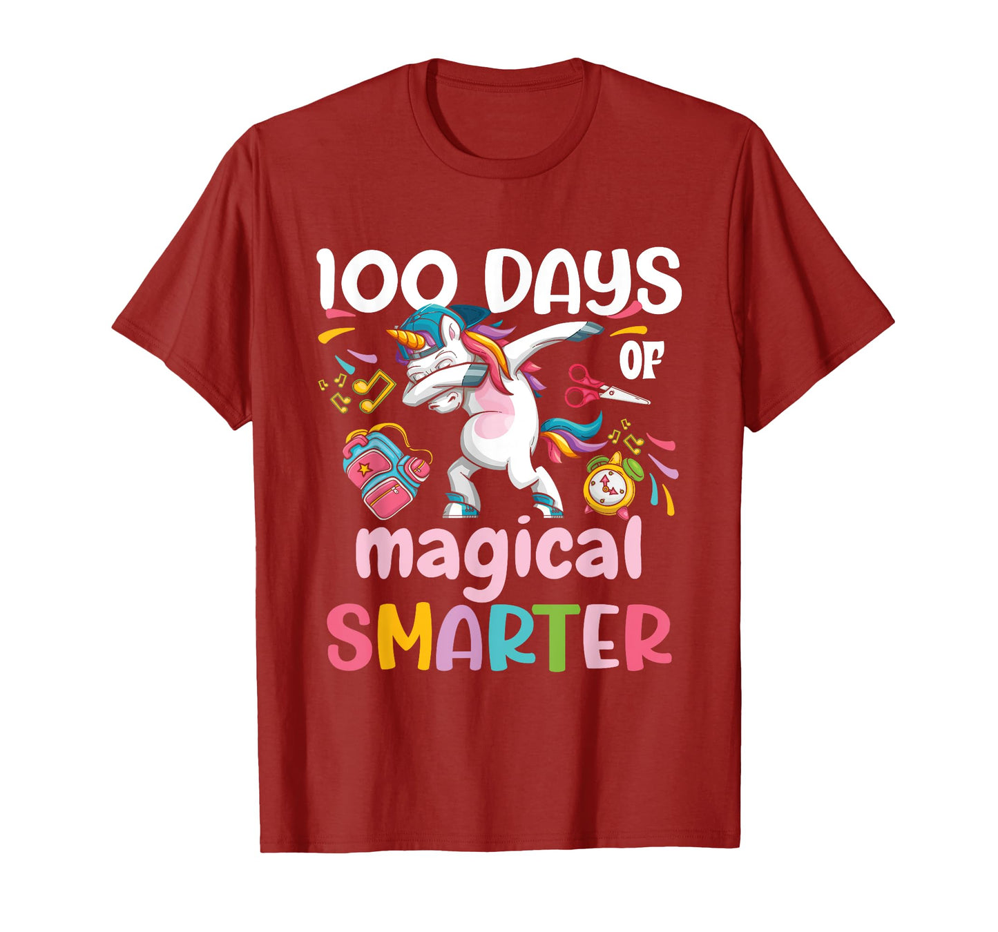 100th Day of School Unicorn 100 Days Smarter Kindergarten T-Shirt