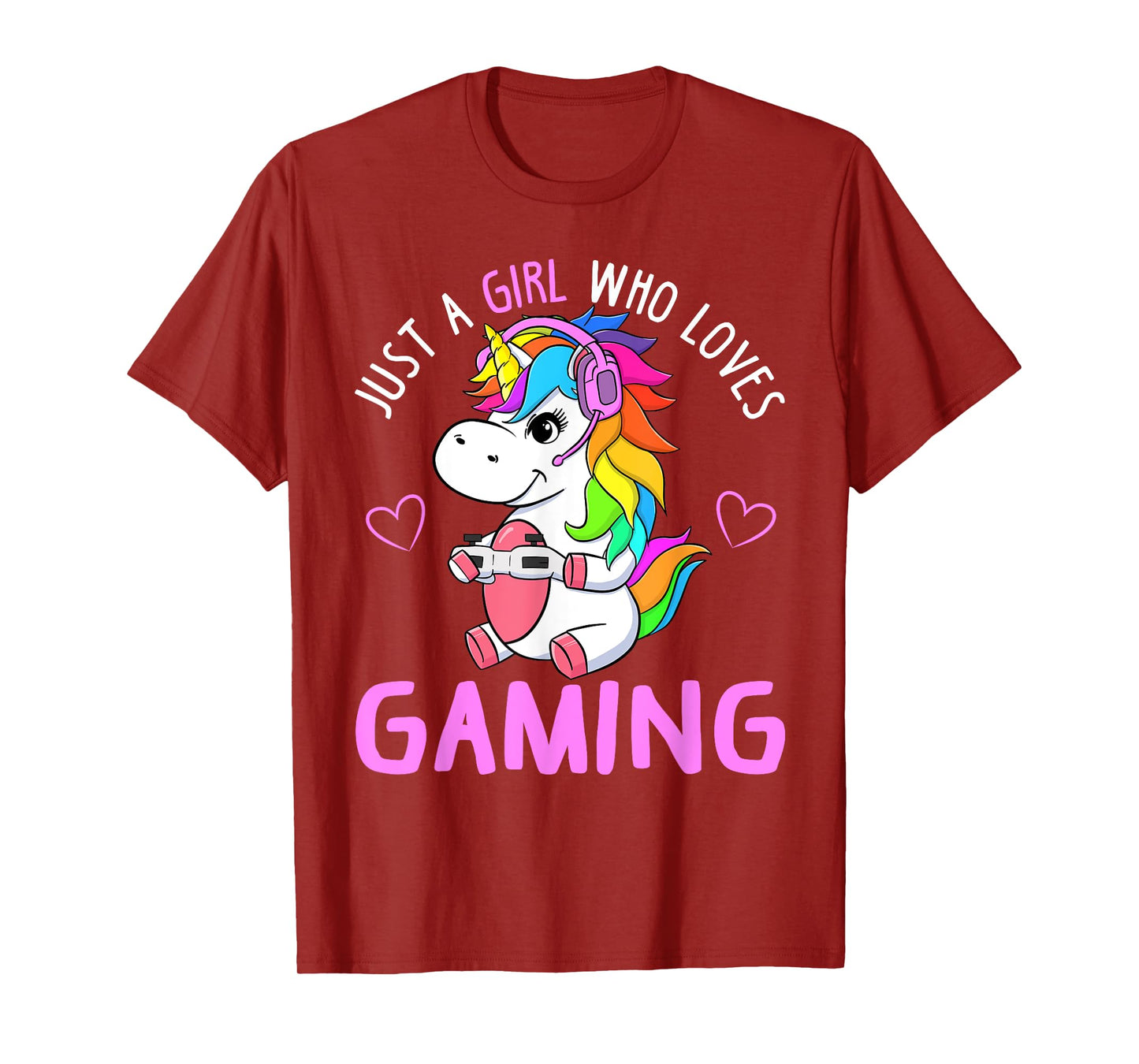 Just A Girl Who Loves Gaming Cute Gamer Unicorn Gift Women T-Shirt