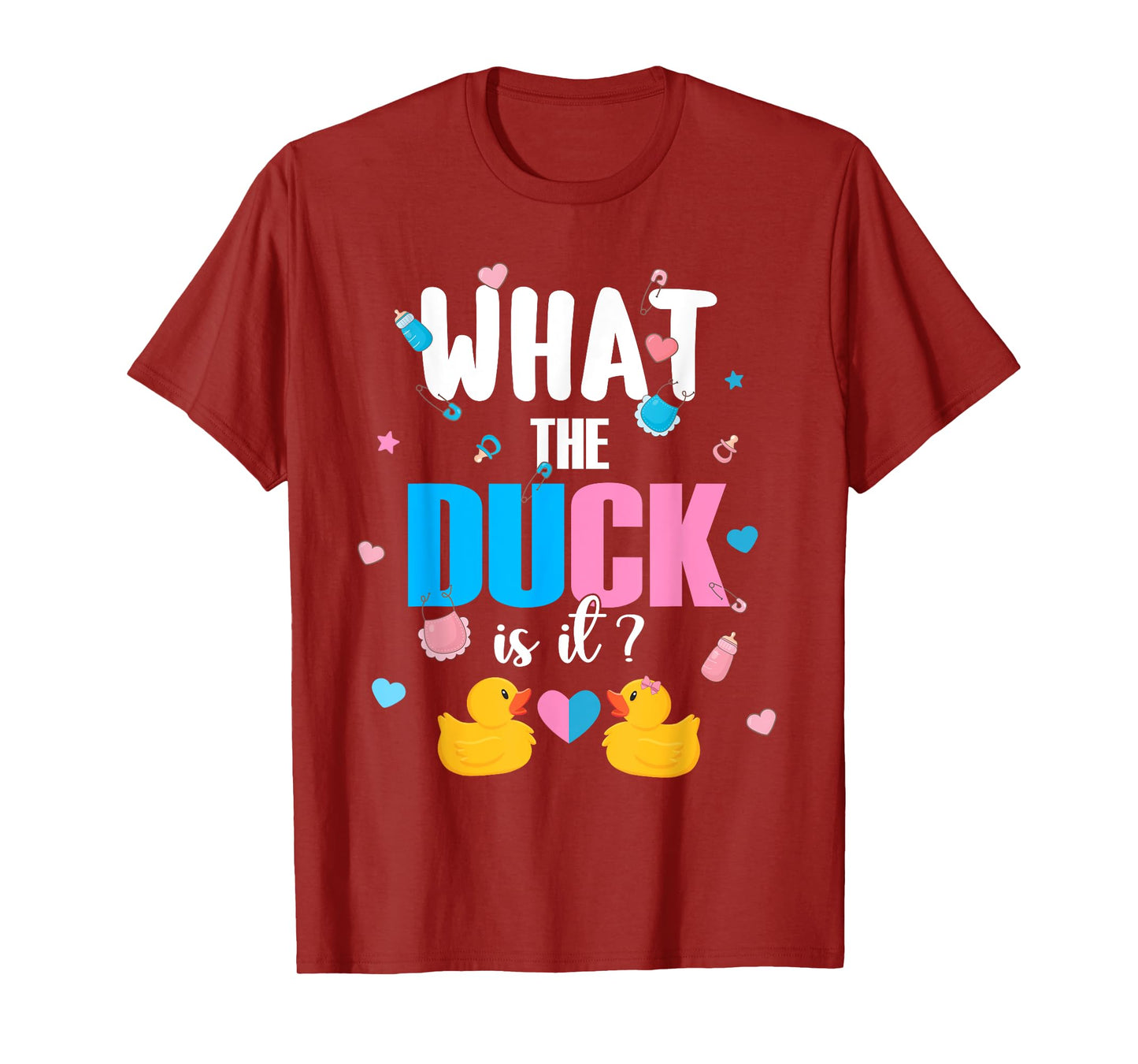 Baby Shower Gender Reveal Boy Or Girl What The Duck Is It T-Shirt
